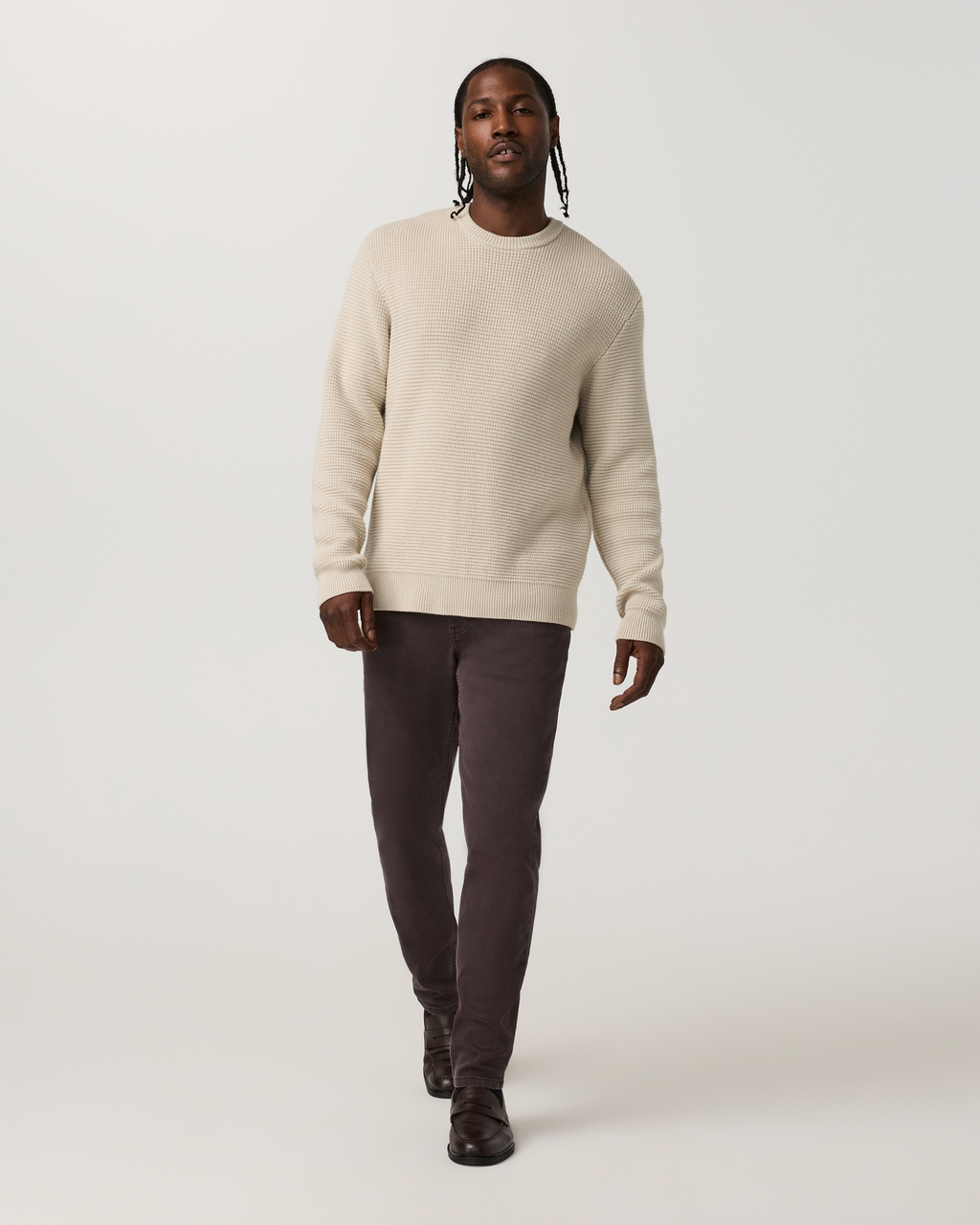 Benton Stretch Twill Pant Athletic Slim Fit 32" | Smokey Taupe