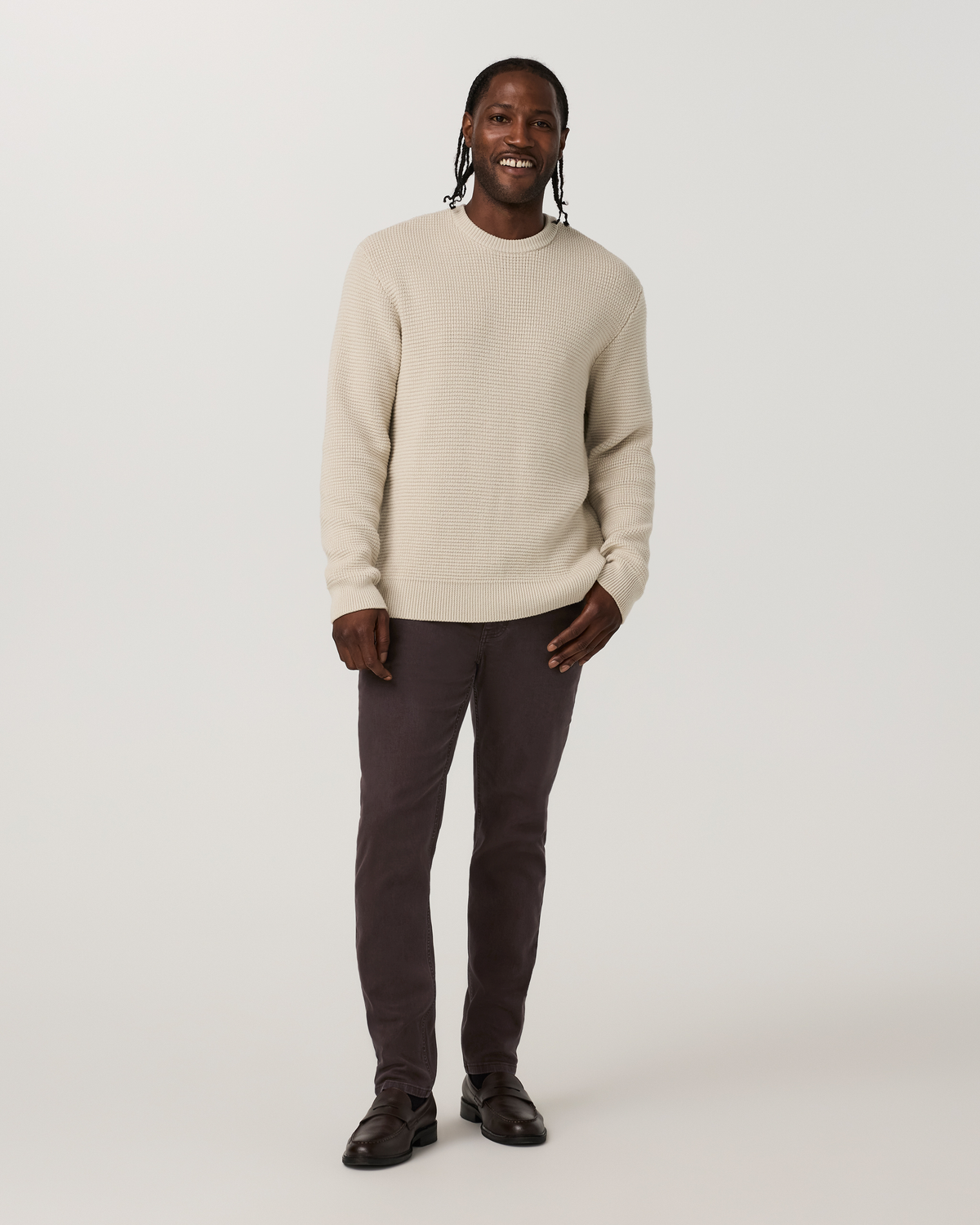 Benton Stretch Twill Pant Athletic Slim Fit 30" | Cavern Grey