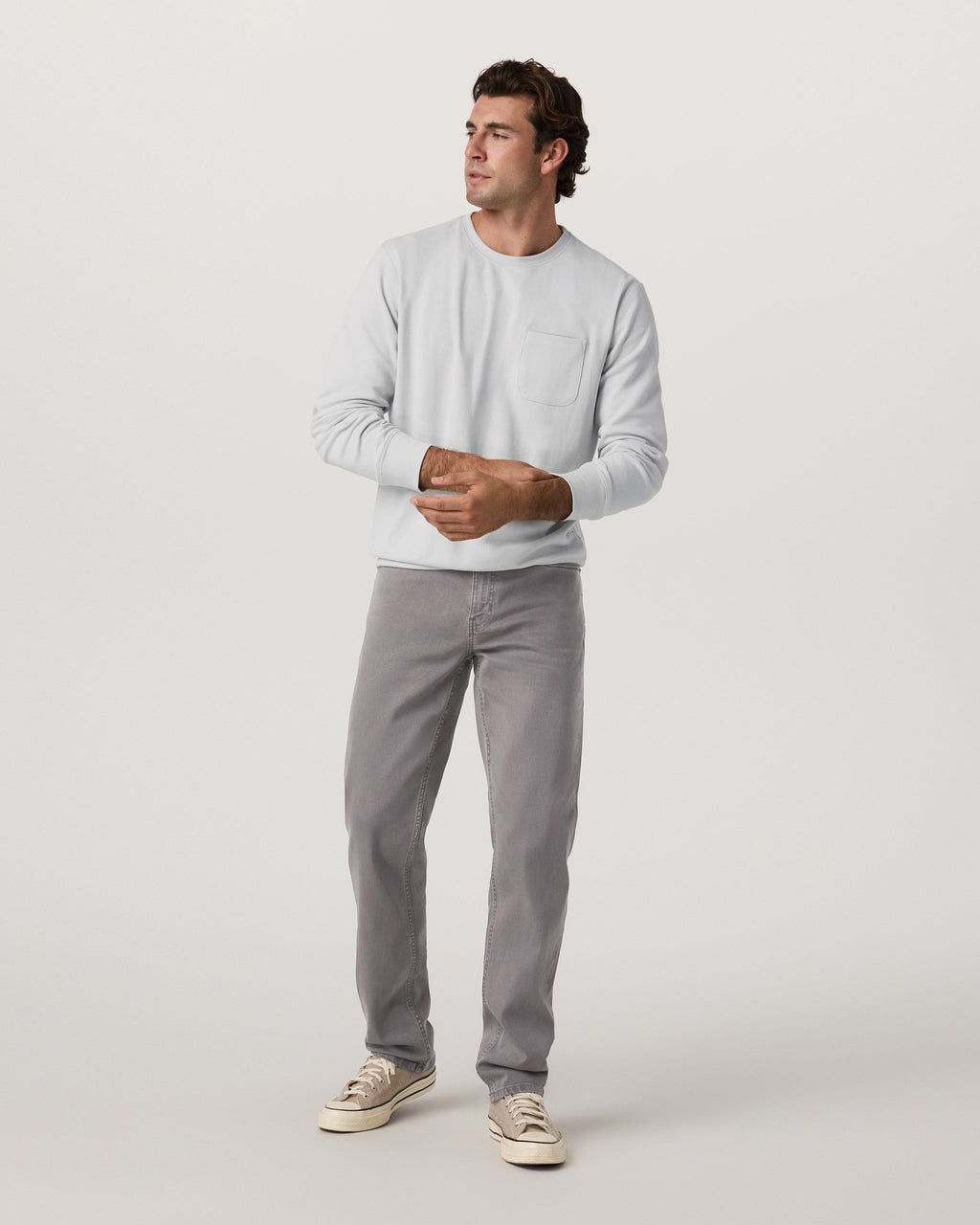 Benton Stretch Twill Pant Classic Fit 32" | Cavern Grey
