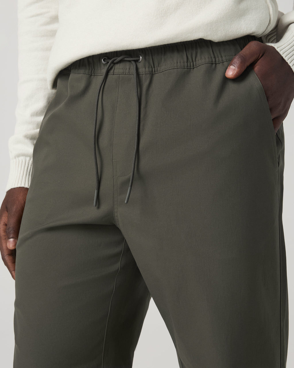 Cascade Elastic Waist Trouser Classic Fit 30" | Heather Grey
