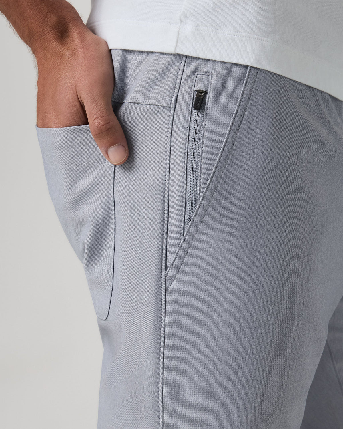 Cascade Elastic Waist Trouser Classic Fit 30" | Heather Grey