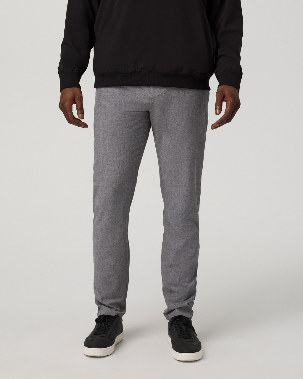 Aim Trouser Athletic Slim Fit 30" | Gull Grey Linen Texture