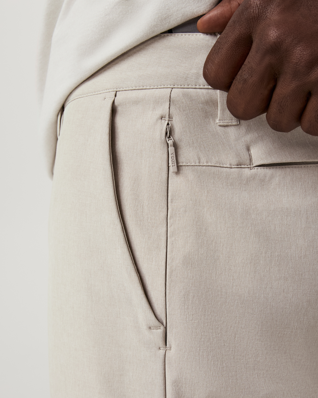 Aim Trouser Athletic Slim Fit 30" | Khaki Linen Texture