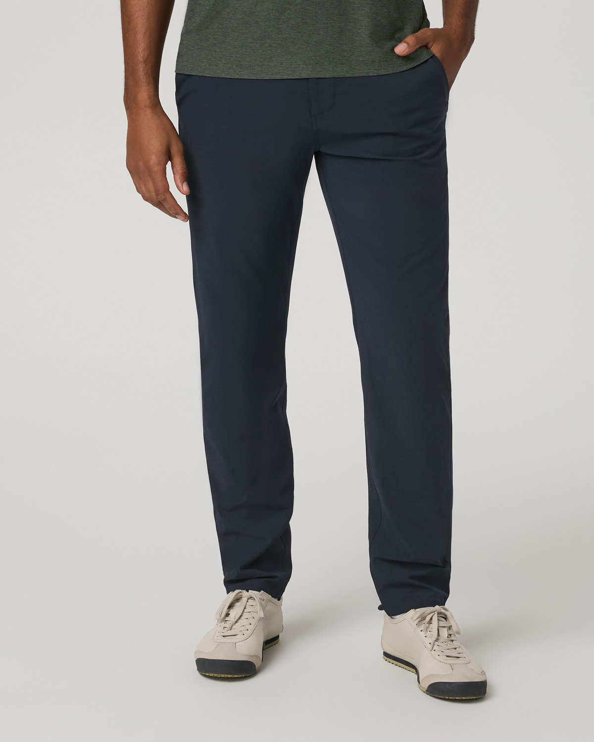 Aim Trouser Athletic Slim Fit 30” | Navy Linen Texture