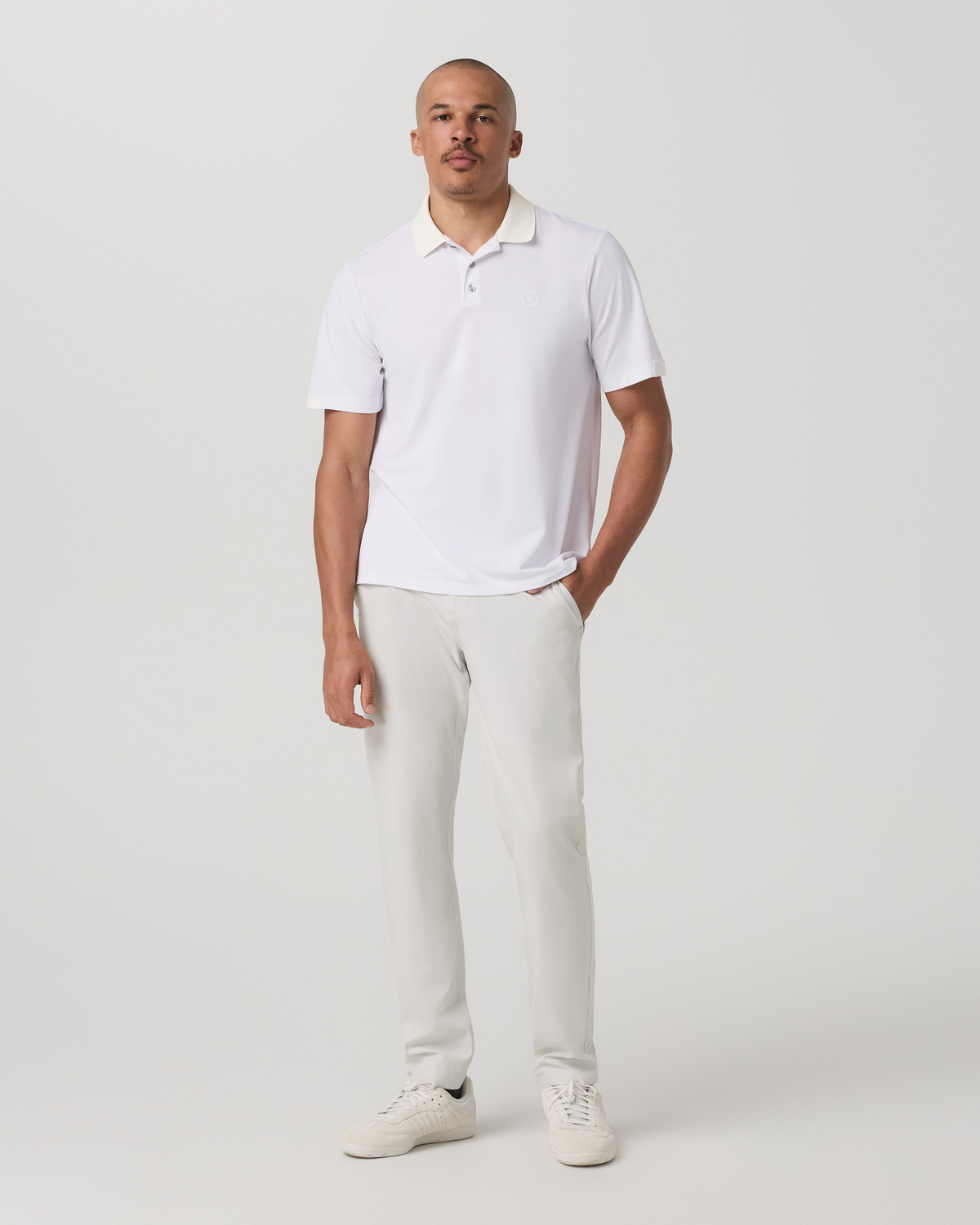 Aim Trouser Athletic Slim Fit 32" | Salt Linen Texture