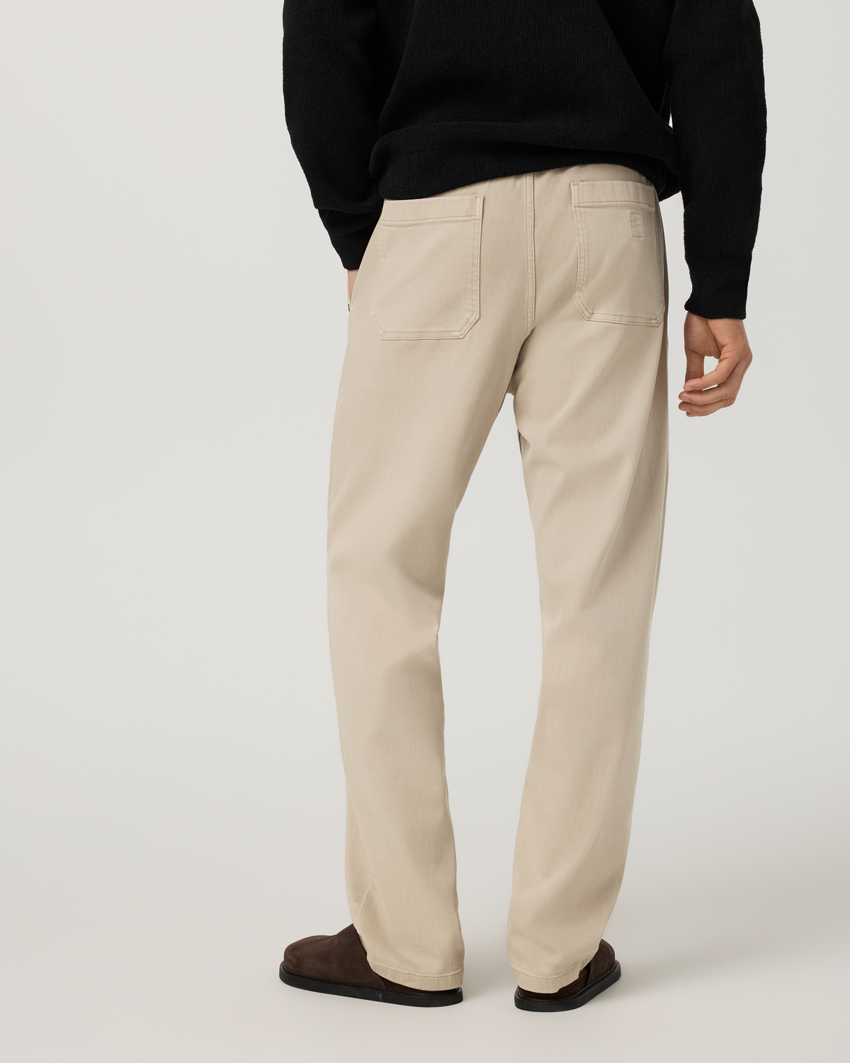 Benton Twill Elastic Waist Pant Relaxed Fit 30" | Limestone