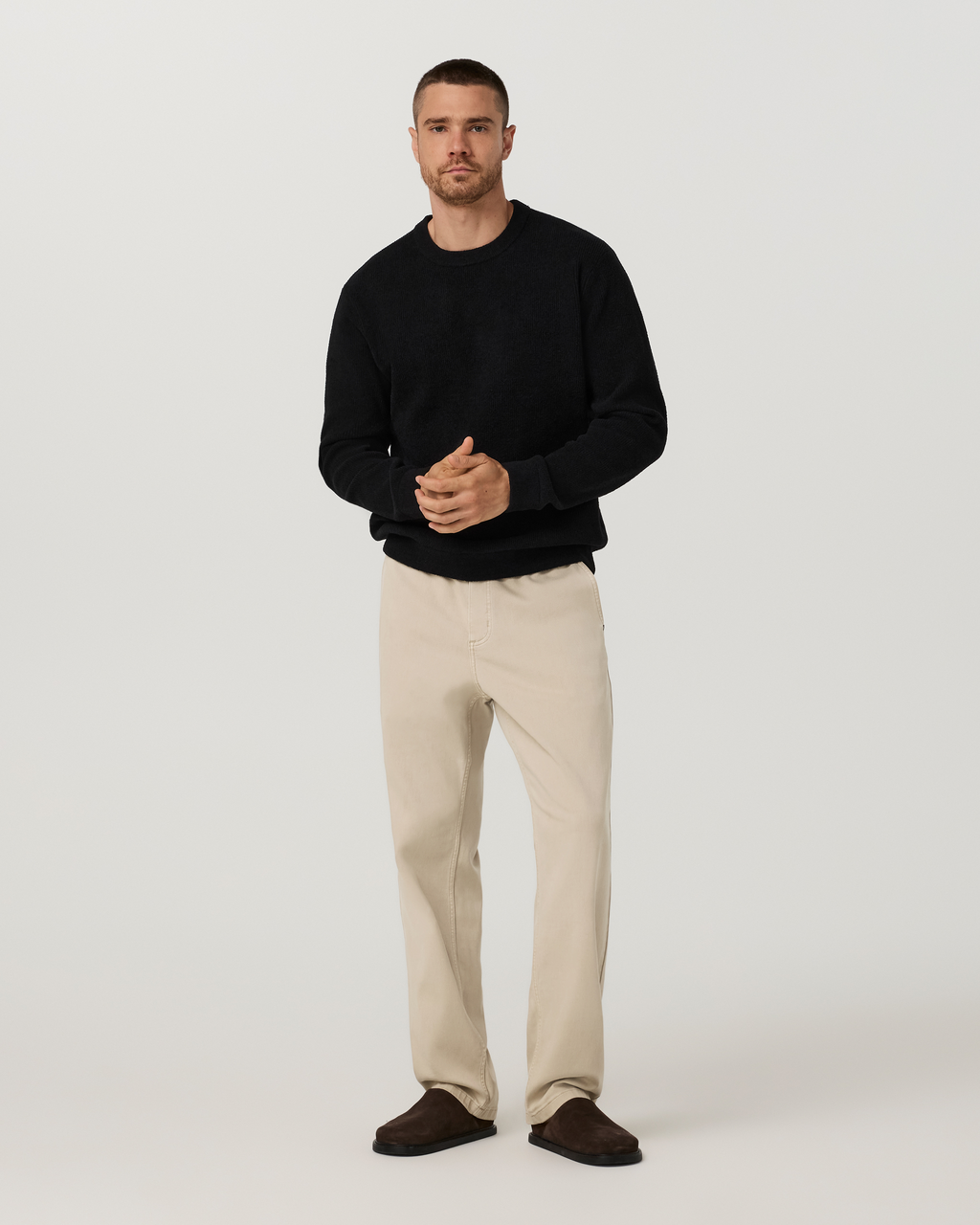 Benton Twill Elastic Waist Pant Relaxed Fit 30" | Limestone