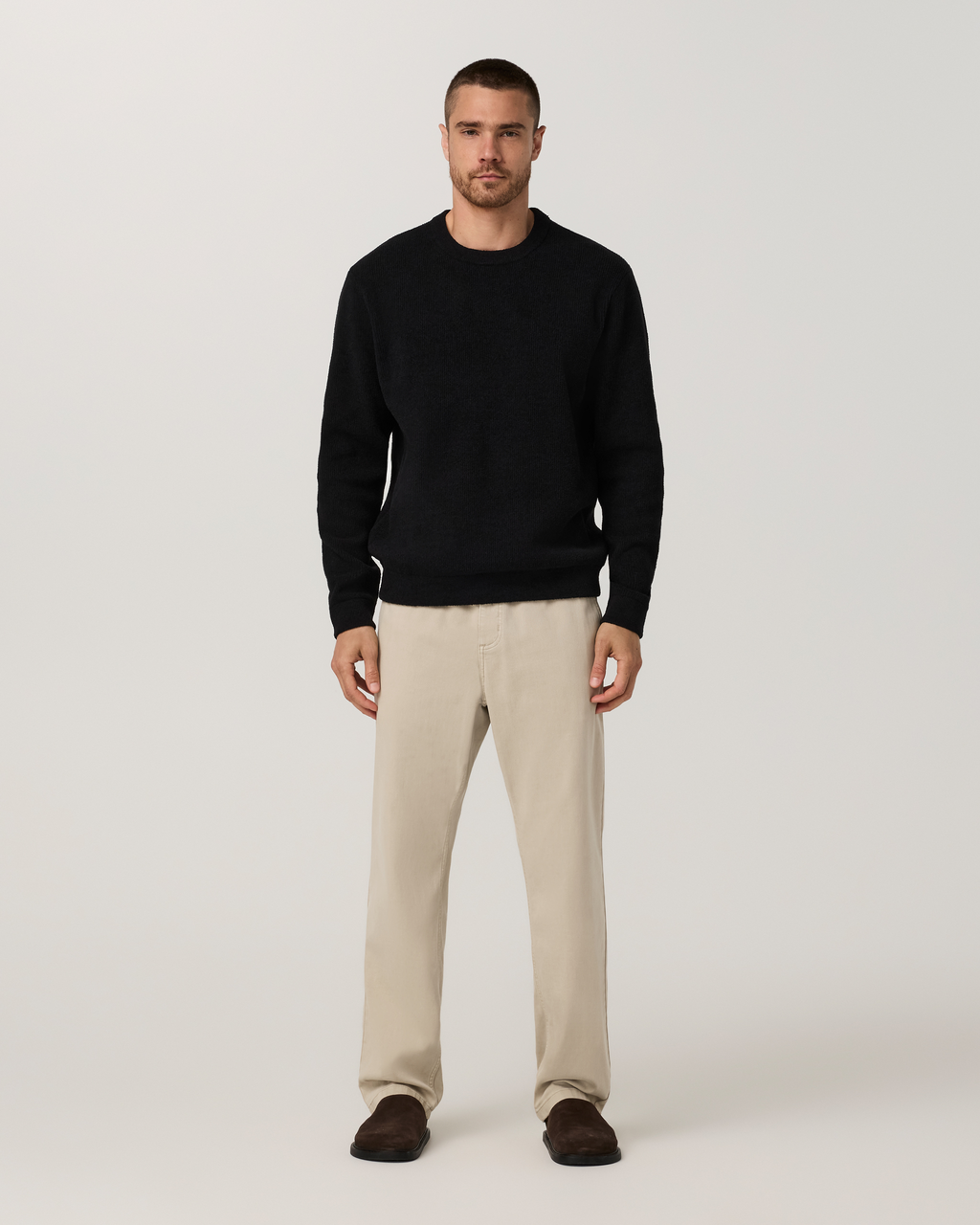Benton Twill Elastic Waist Pant Relaxed Fit 30" | Limestone