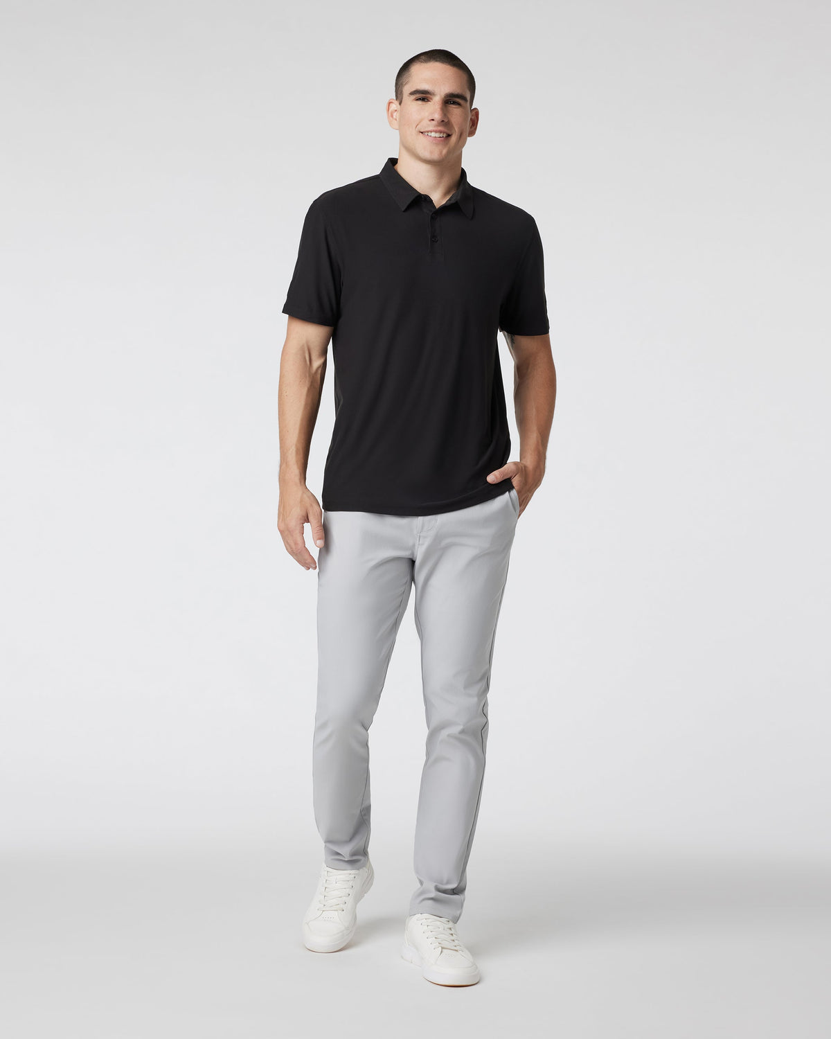 Cascade Tech Chino Pant Athletic Slim Fit 32" | Fog
