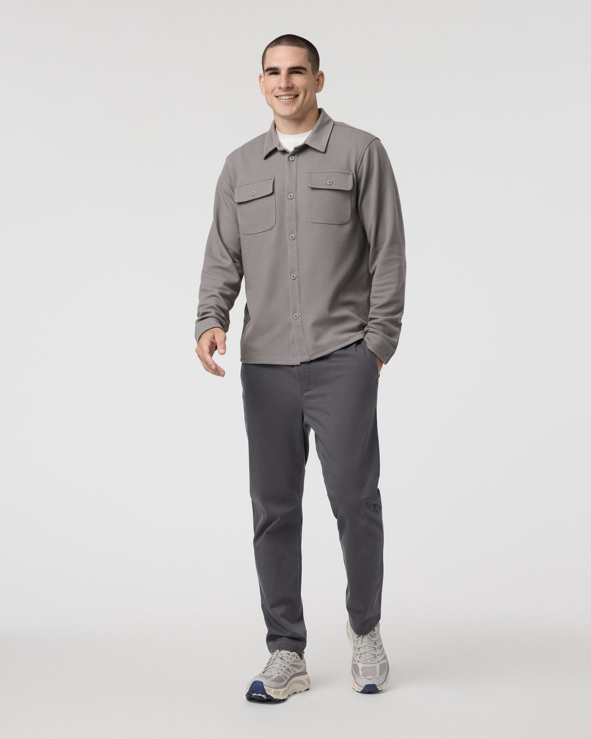 Fletcher Elastic Waist Pant Athletic Slim Fit 30" | Ocean Blue