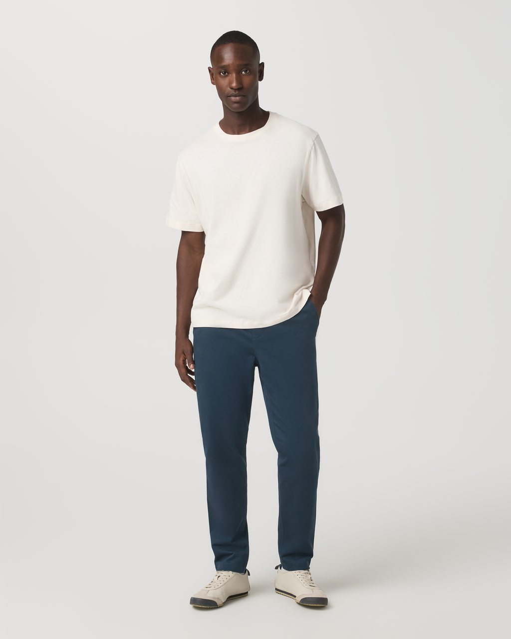 Fletcher Elastic Waist Pant Athletic Slim Fit 30" | Ocean Blue