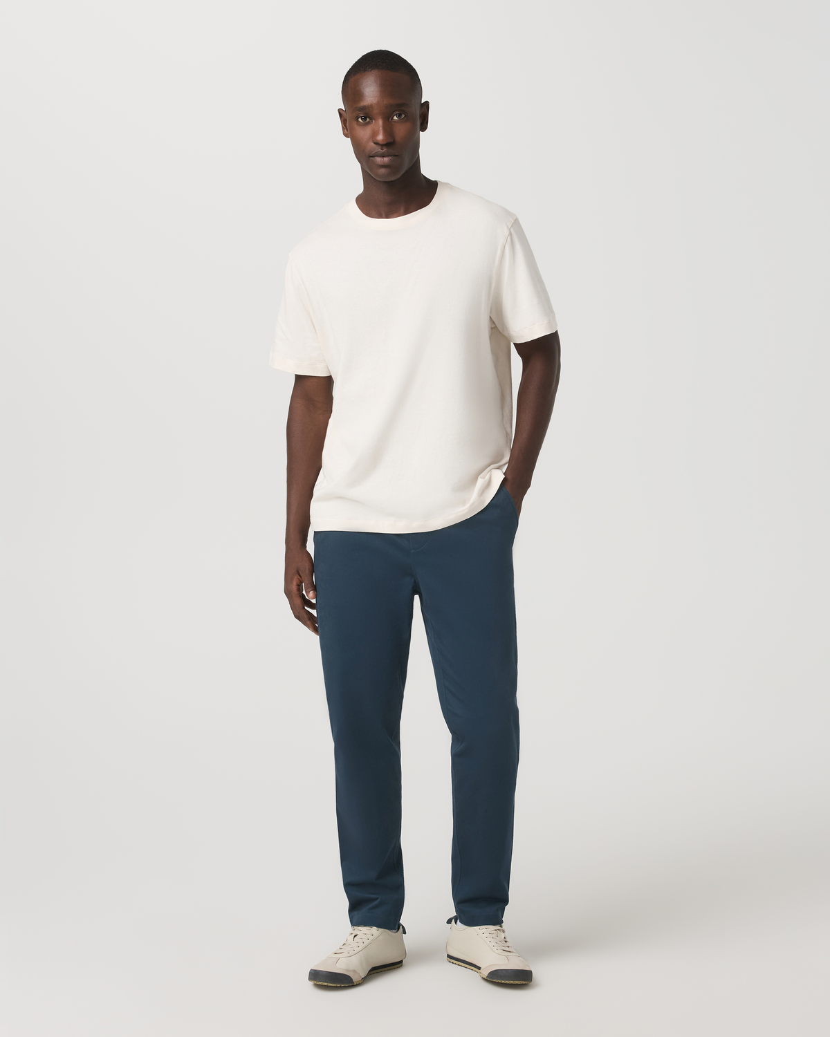 Fletcher Elastic Waist Pant Athletic Slim Fit 30" | Ocean Blue