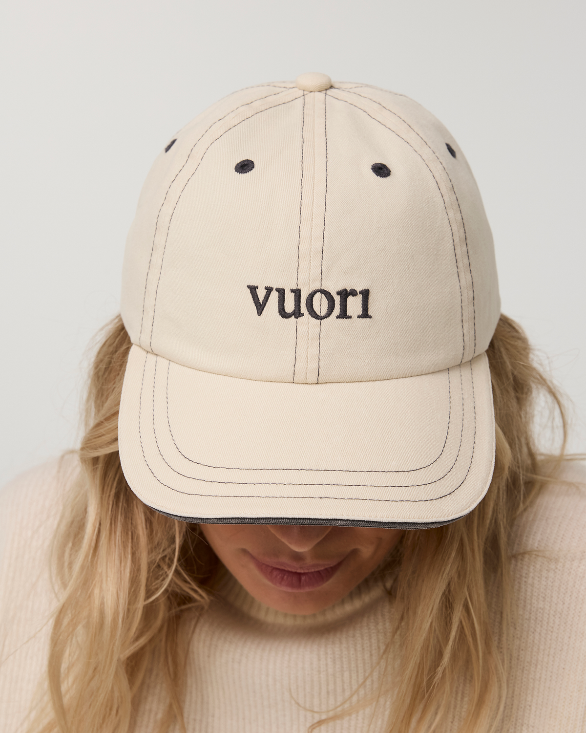 Contrast Stitch Hat | Dark Pewter