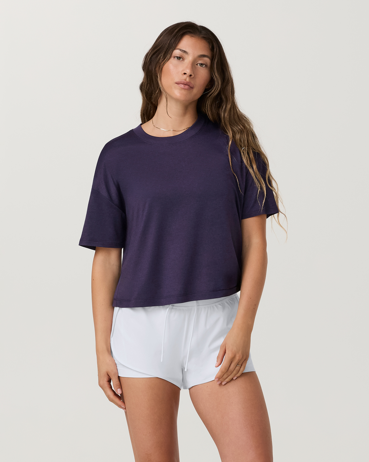 Energy Tee Long | Velvet Violet Heather