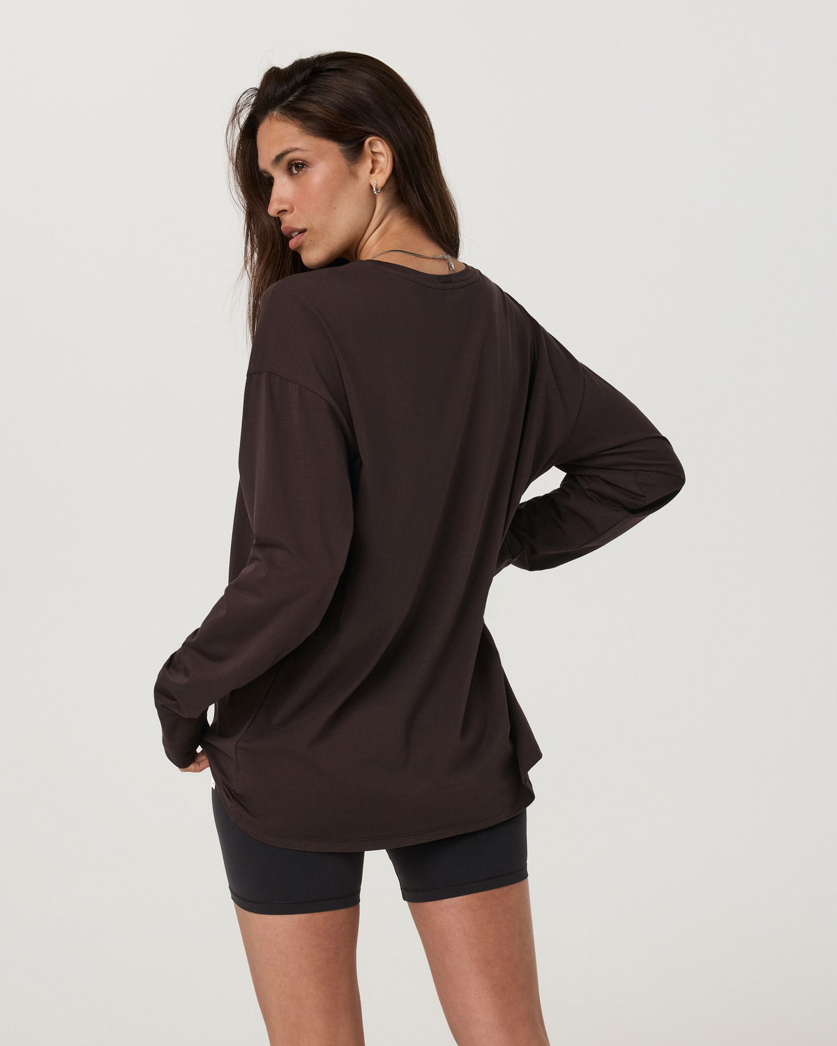 Long-Sleeve Feather Tee | White