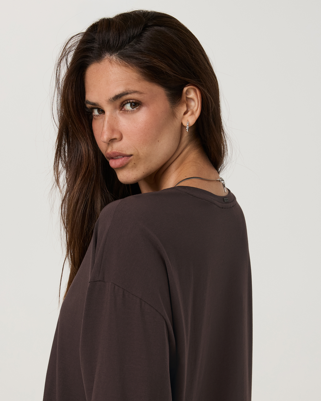 Long-Sleeve Feather Tee | White