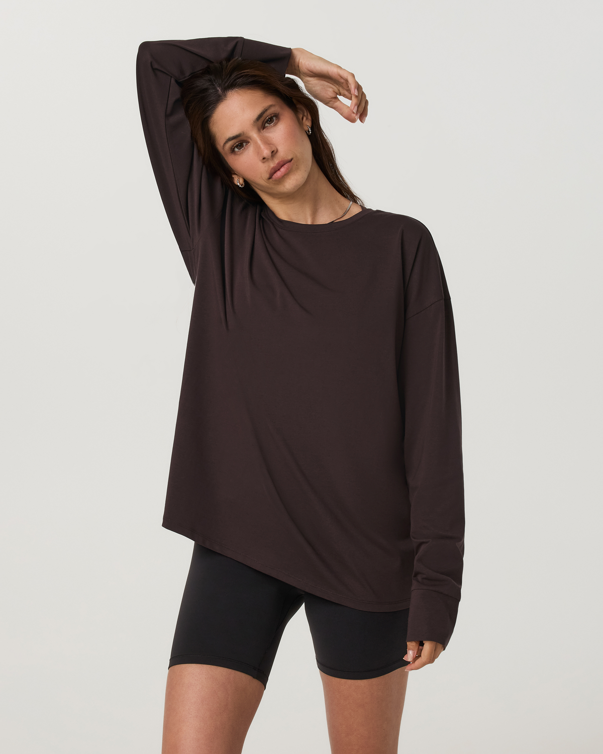 Long-Sleeve Feather Tee | White