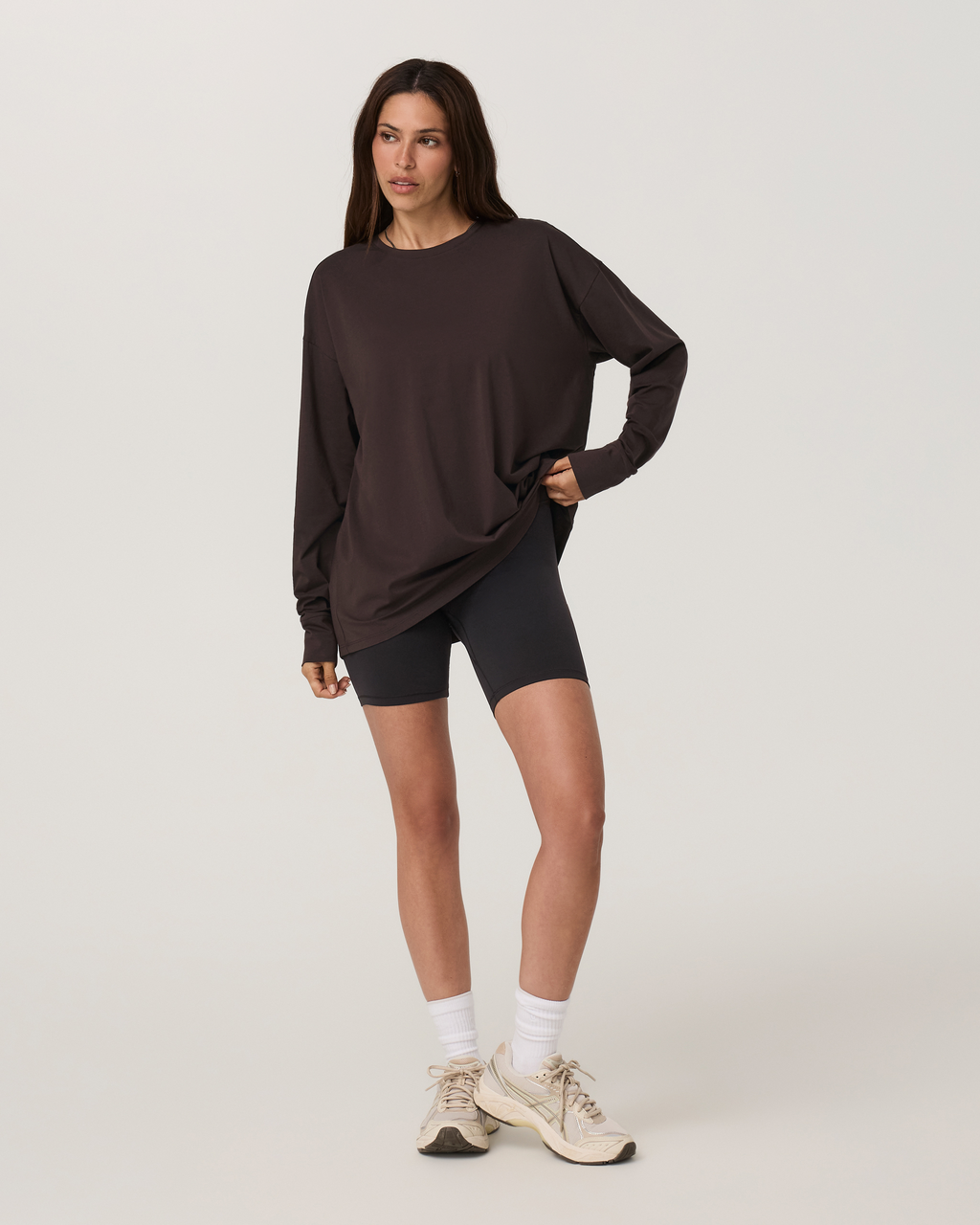 Long-Sleeve Feather Tee | White