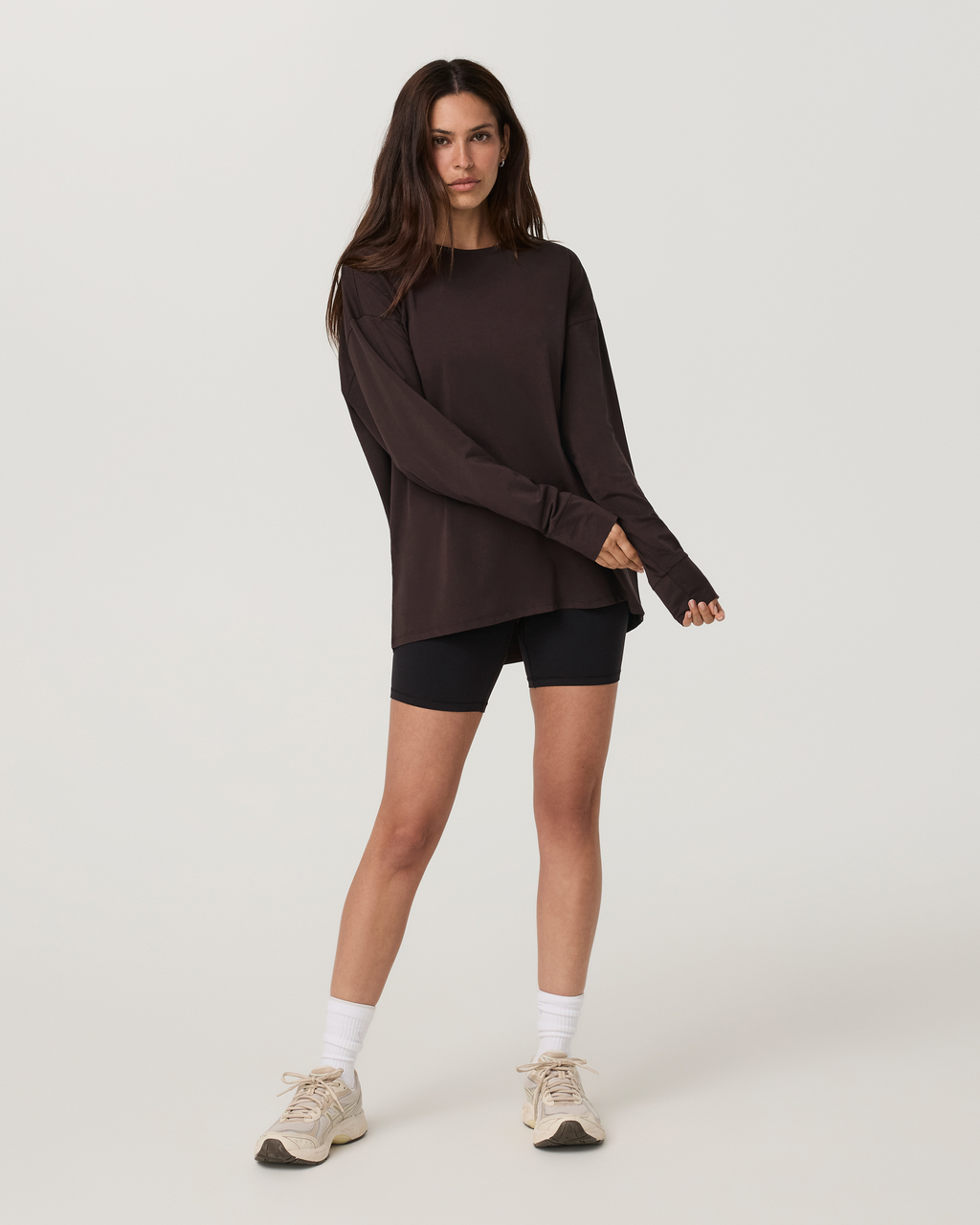 Long-Sleeve Feather Tee | White