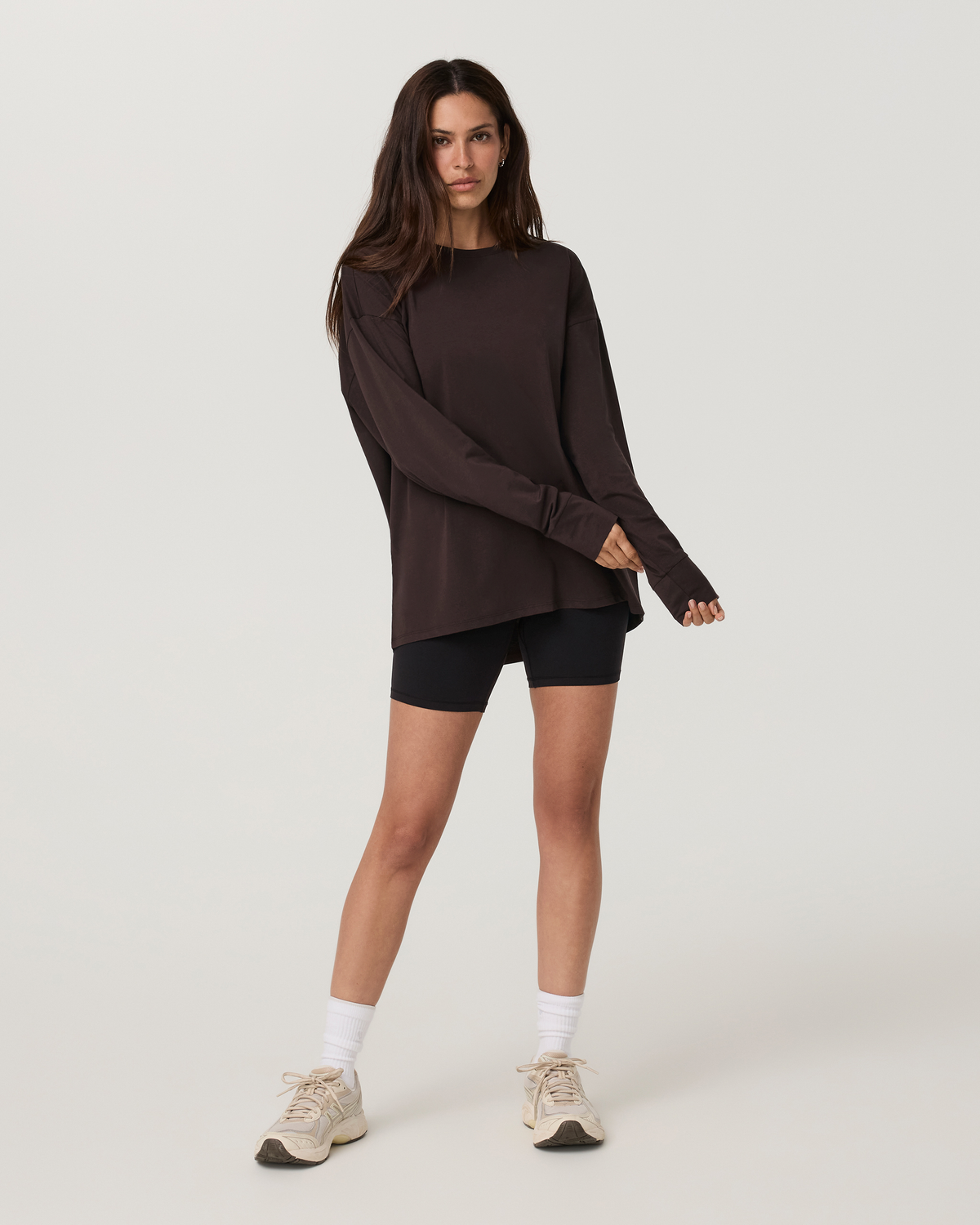 Long-Sleeve Feather Tee | White