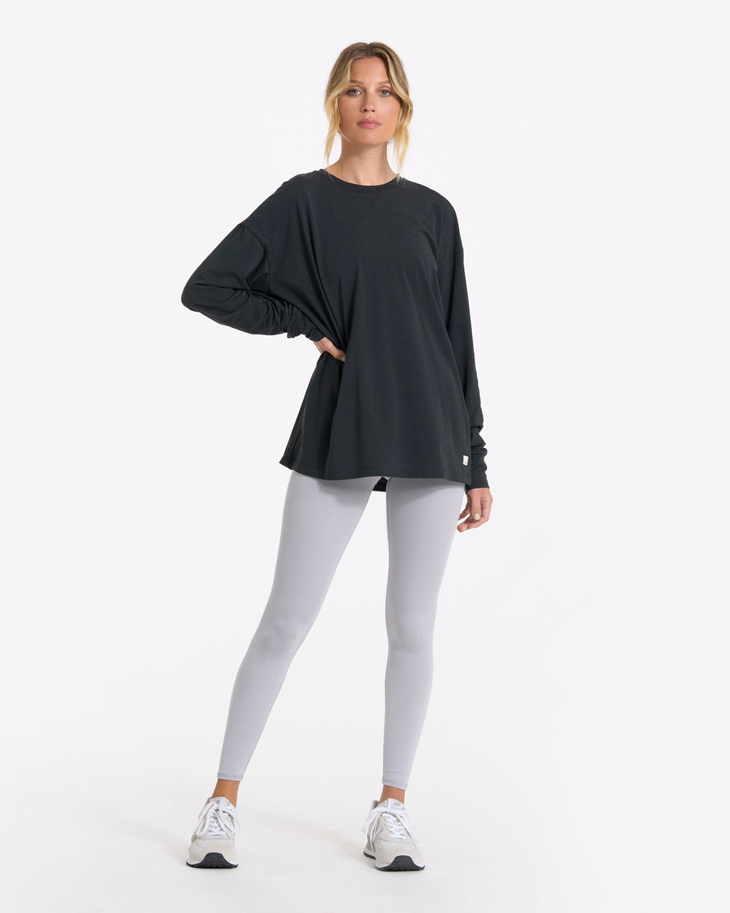 Long-Sleeve Feather Tee | White