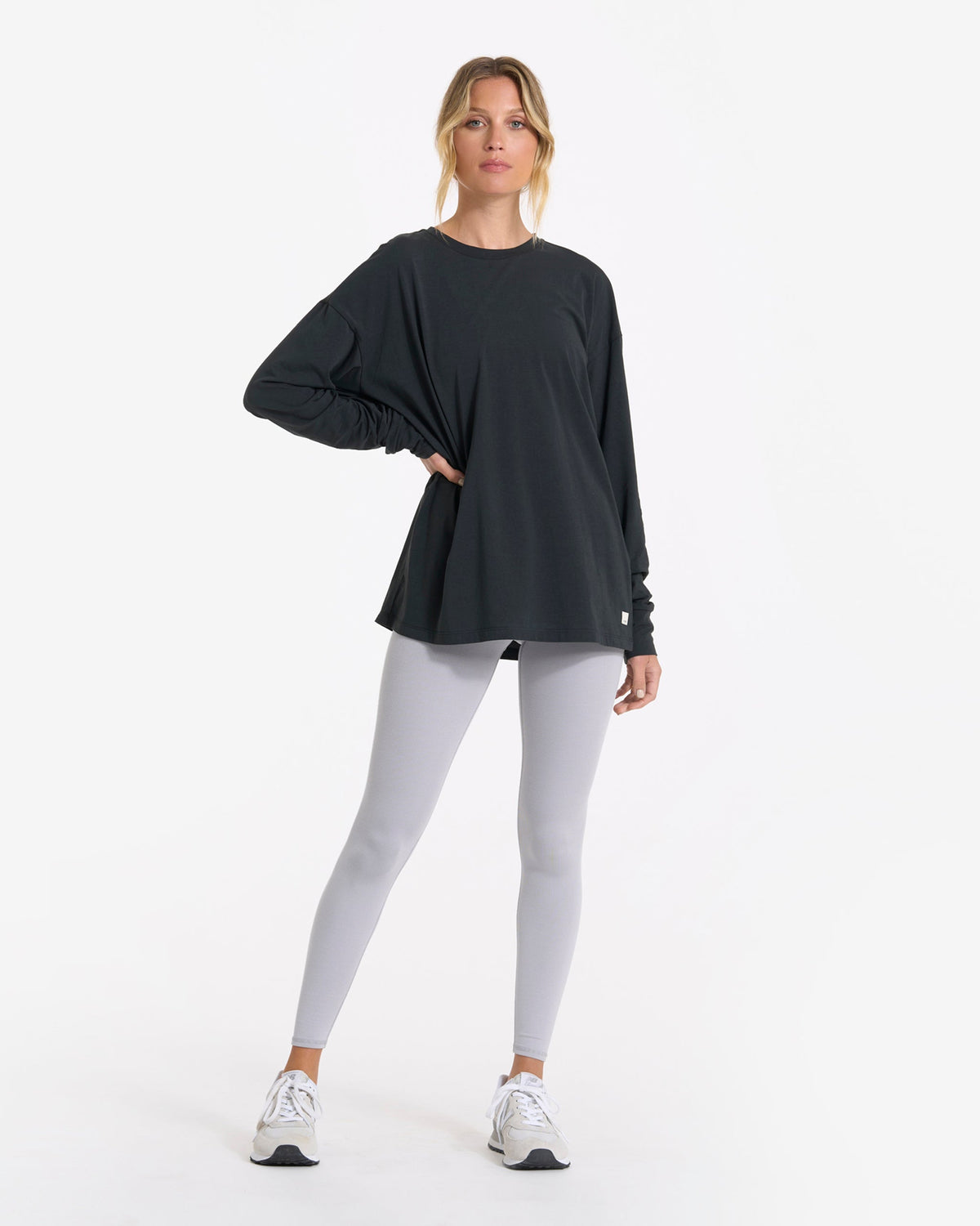 Long-Sleeve Feather Tee | White