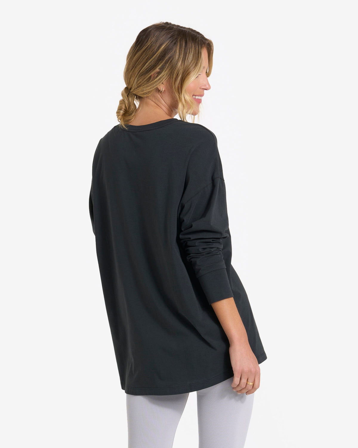 Long-Sleeve Feather Tee | White