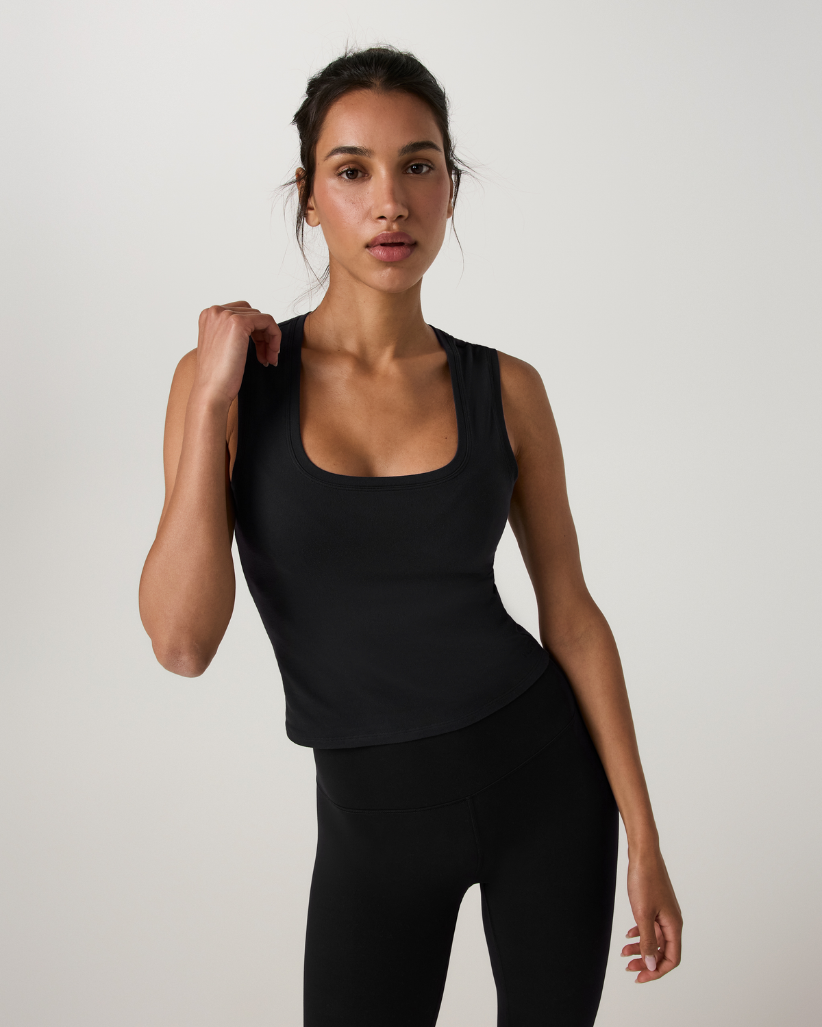 Halo Essential Scoop Tank | Khaki Heather