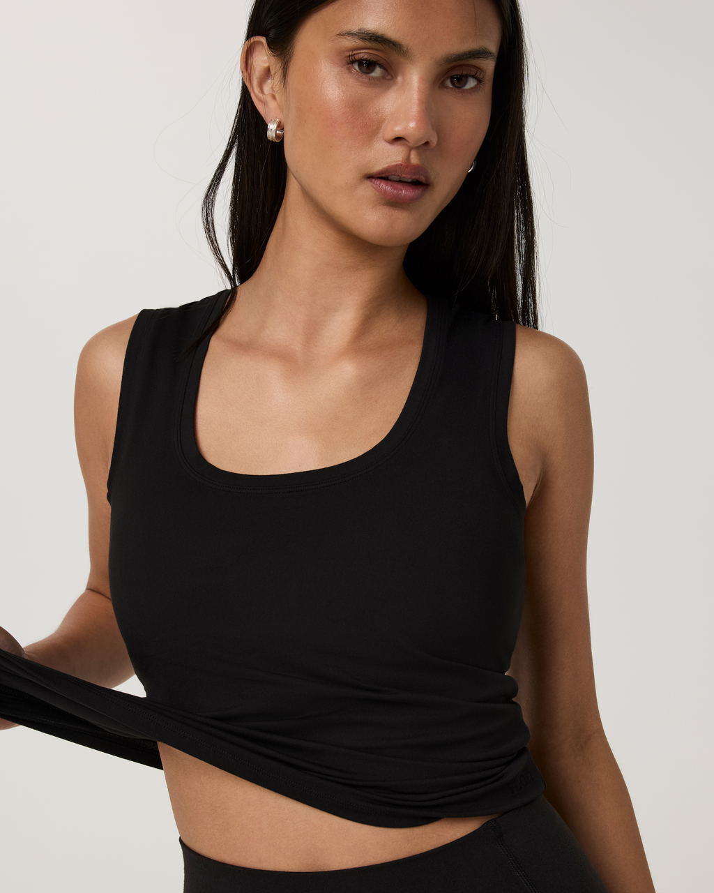 Halo Essential Scoop Tank | Pale Grey Heather