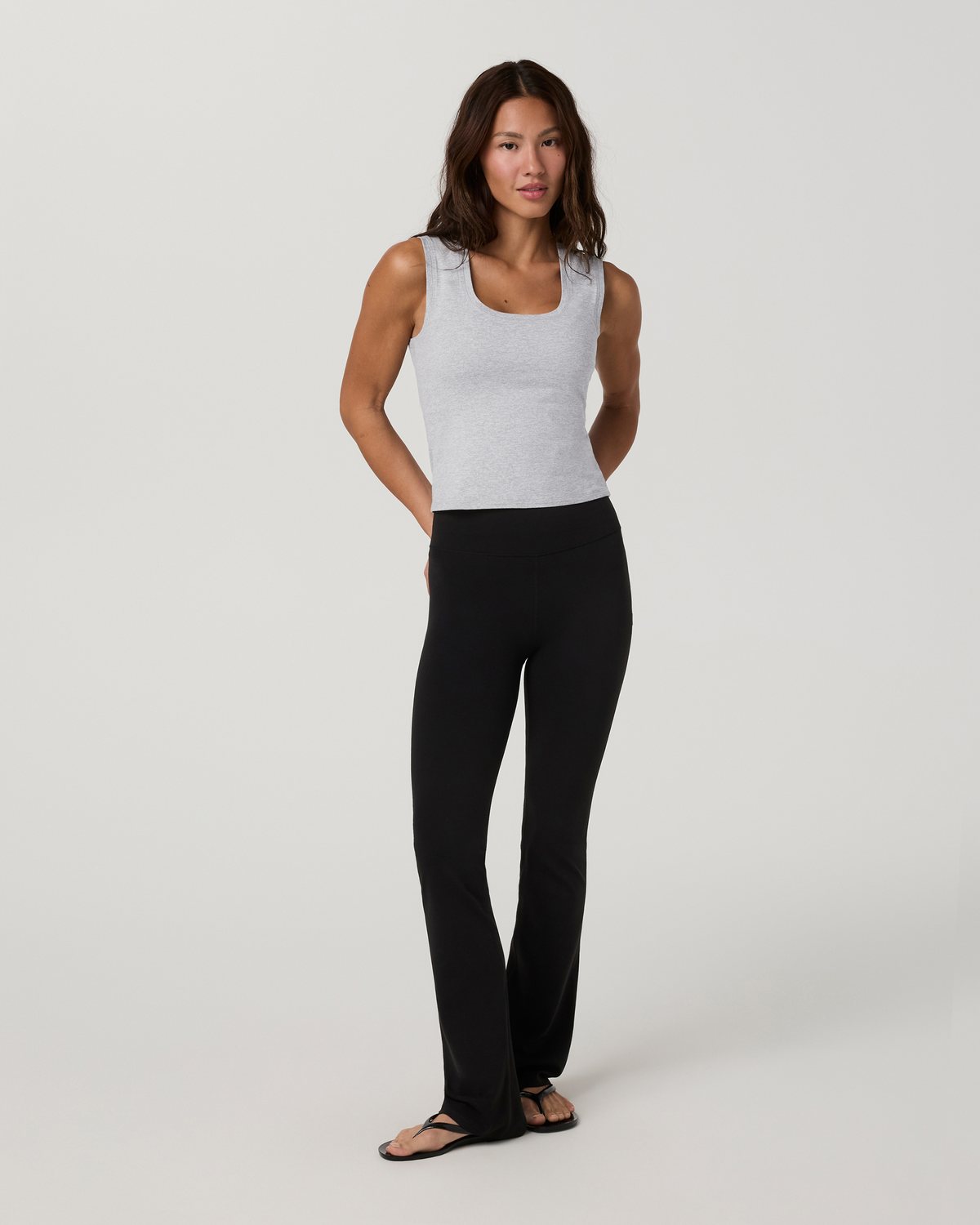 Halo Essential Scoop Tank | Blue Coast Heather