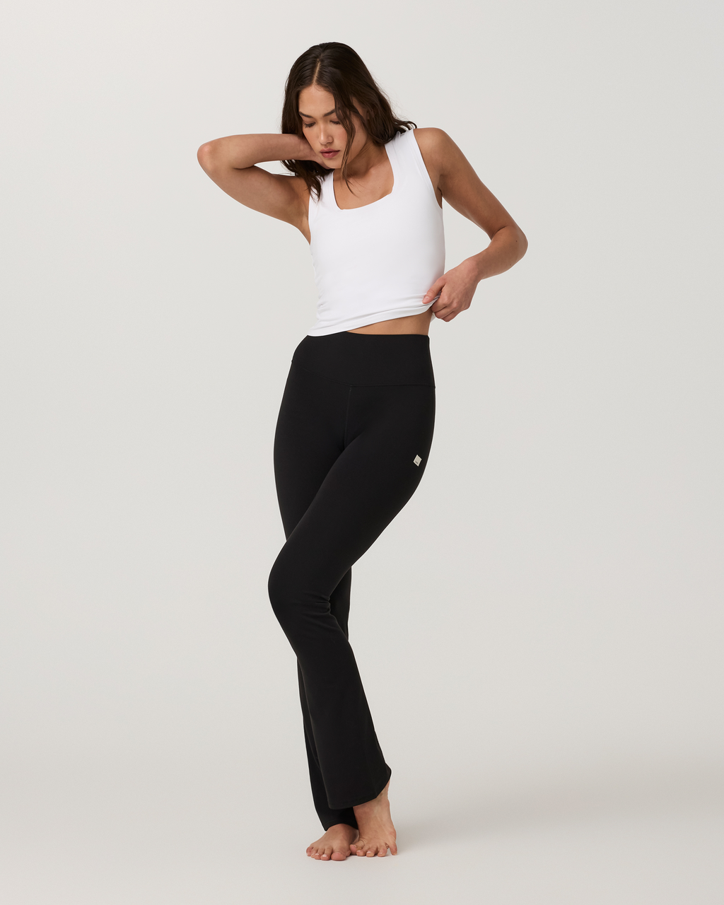 Halo Essential Scoop Tank | White Tonal