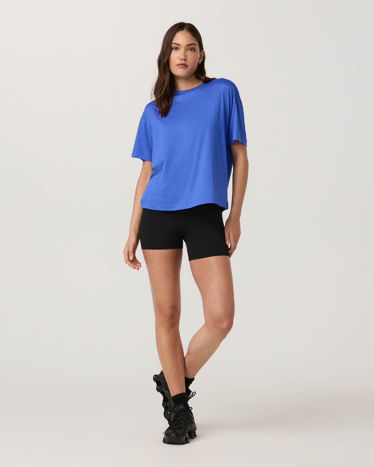 Energy Tee Long | Electric Blue Heather