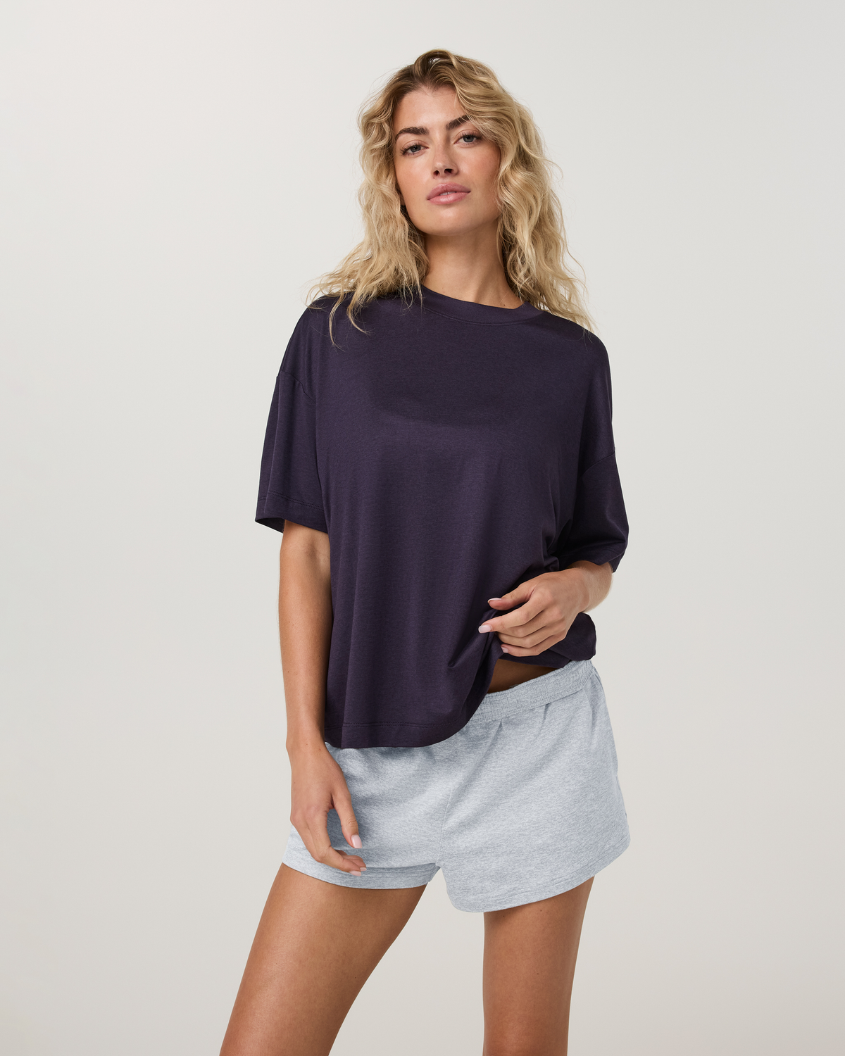 Energy Tee Long | Electric Blue Heather