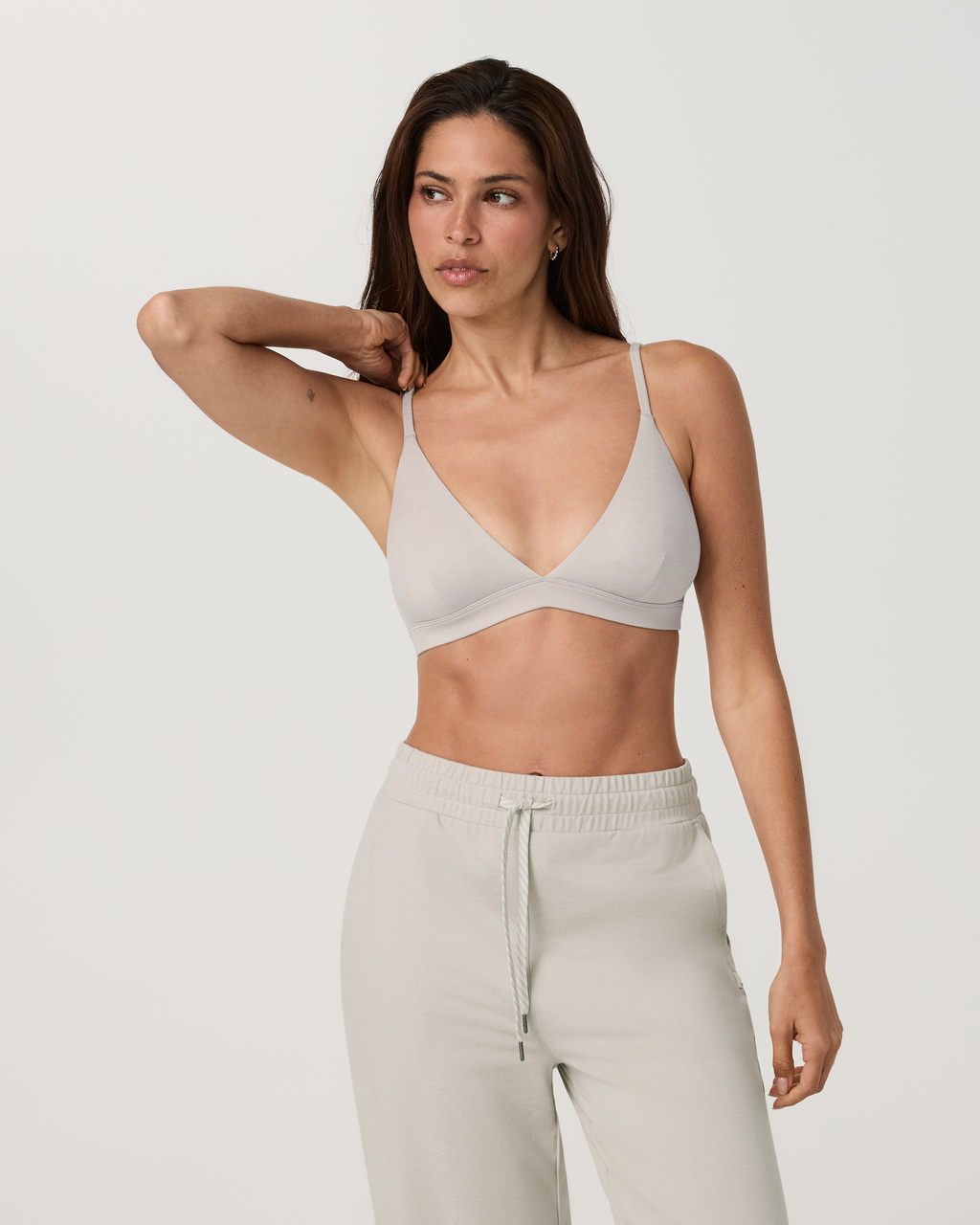 Halo Triangle Bra | Pale Grey Heather