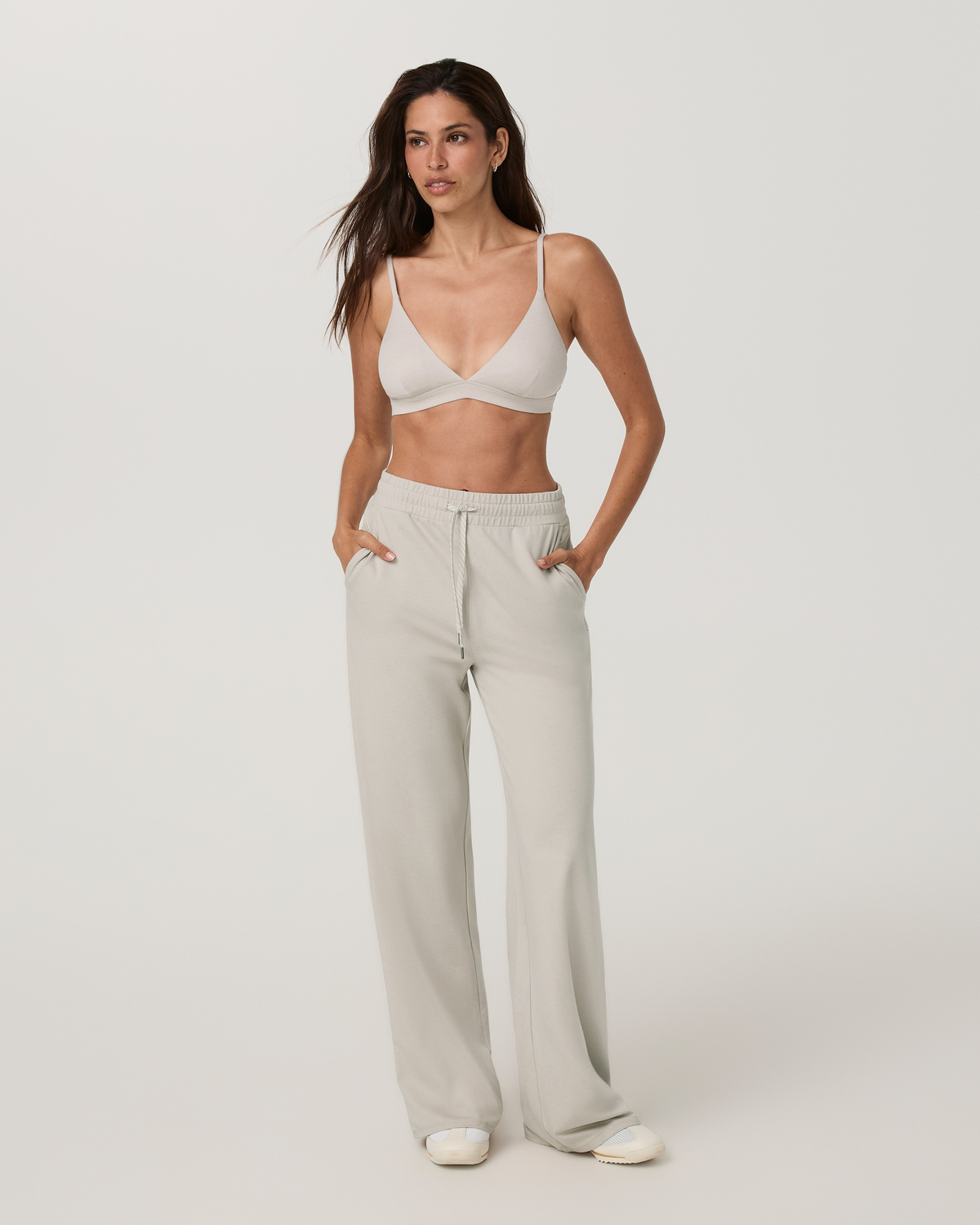 Halo Triangle Bra | Khaki Heather