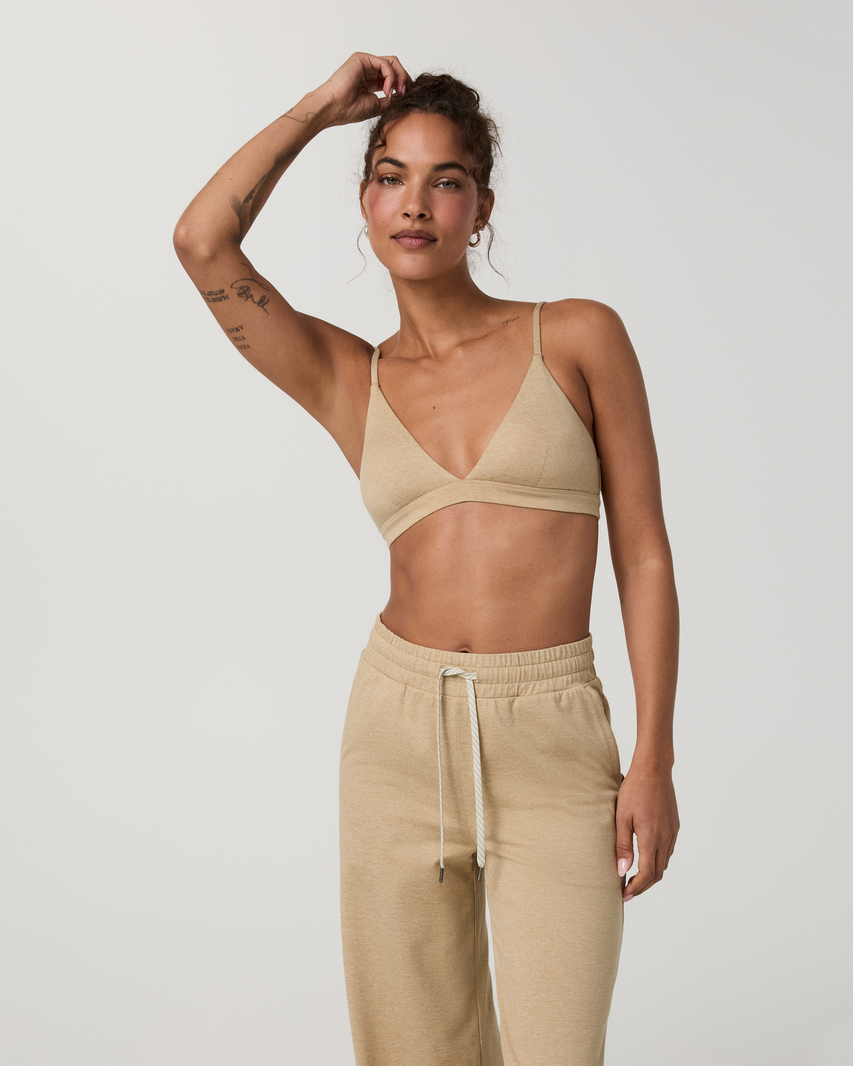 Halo Triangle Bra | Pale Grey Heather