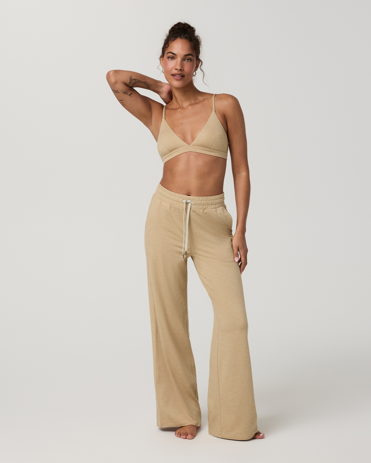 Halo Triangle Bra | Ecru Heather