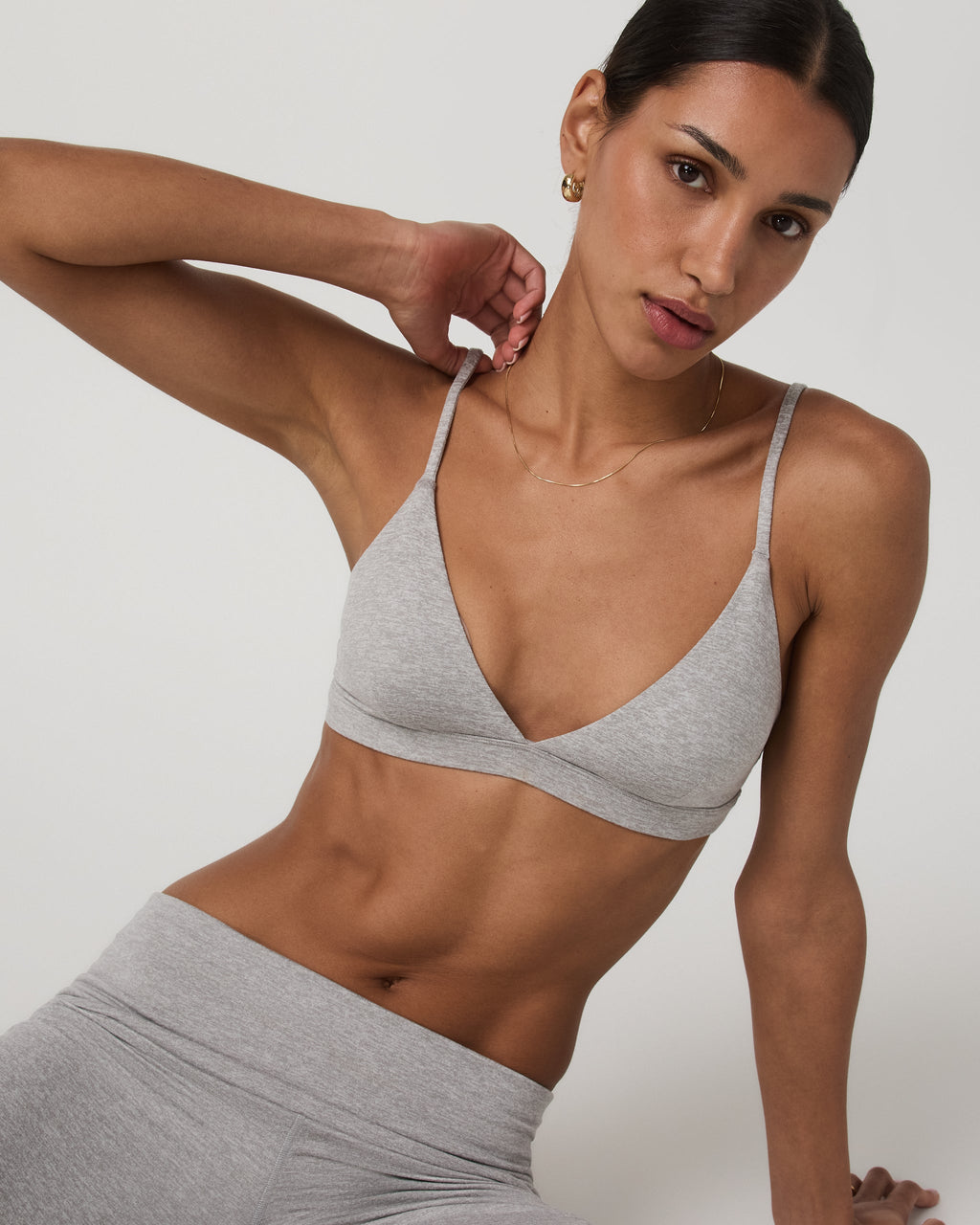 Halo Triangle Bra | Blue Coast Heather
