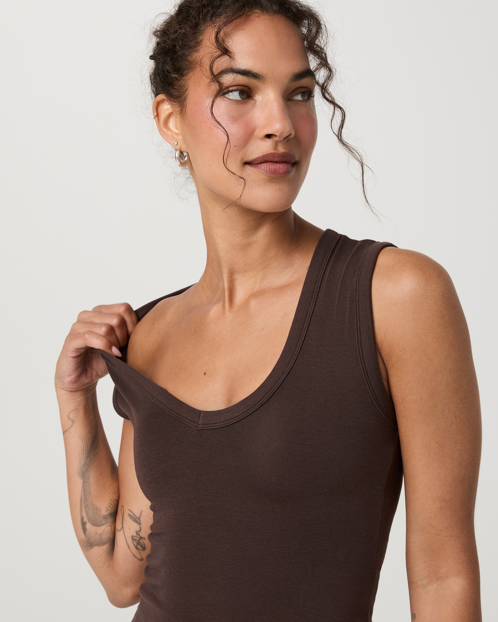 Everyday Cotton Stretch Tank | White