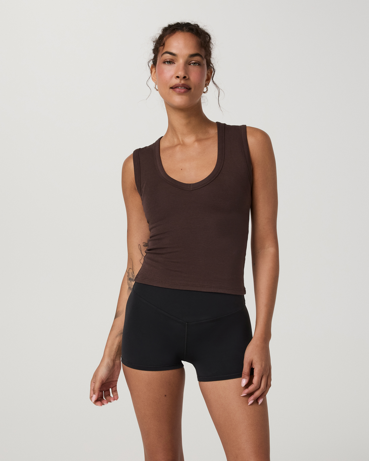 Everyday Cotton Stretch Tank | Black