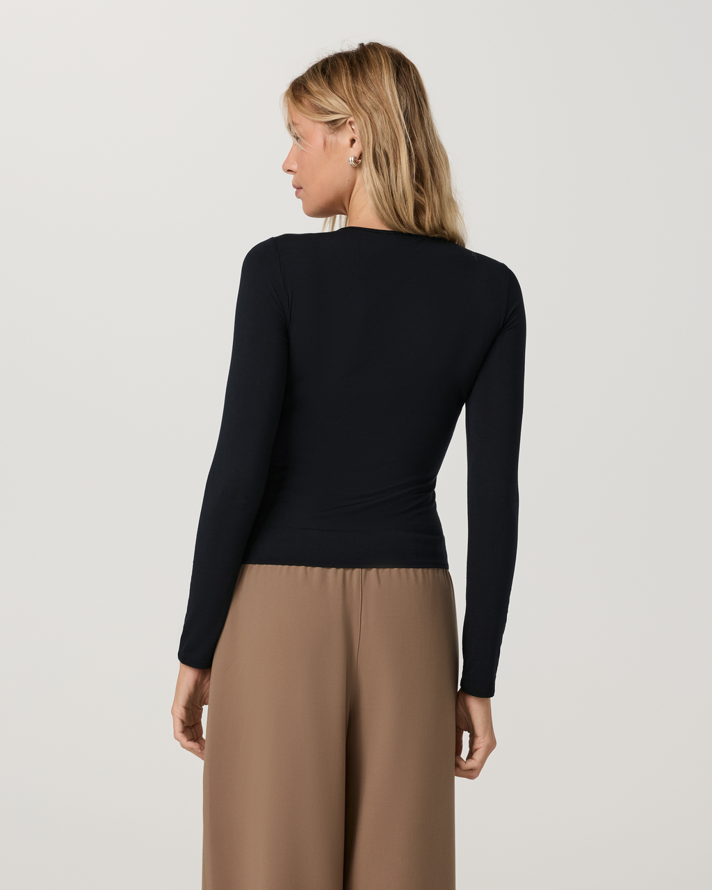 Long Sleeve Modal Top | Red Ochre