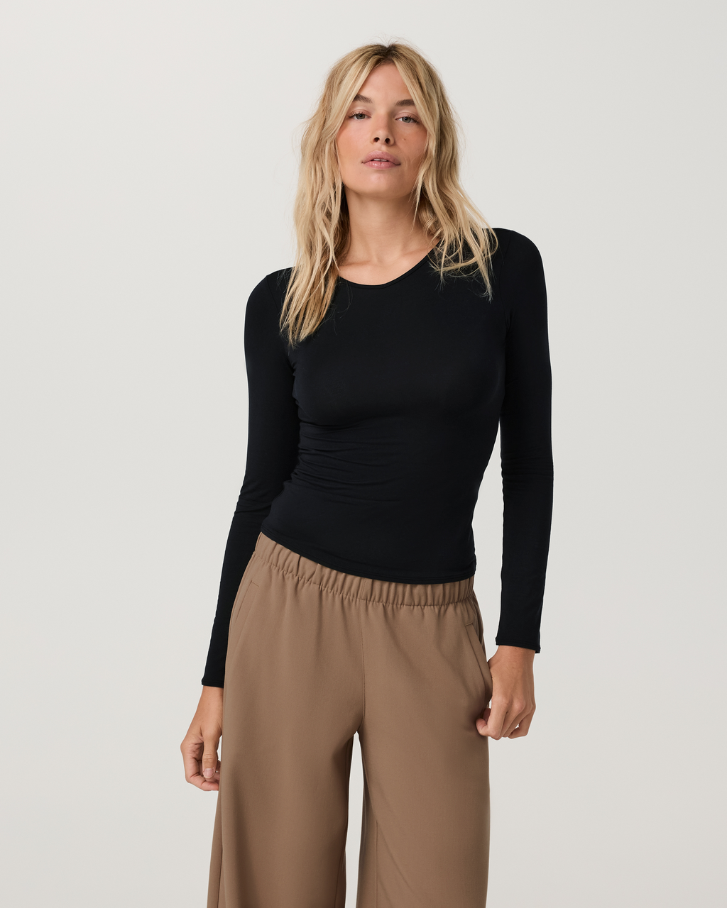 Long Sleeve Modal Top | Red Ochre