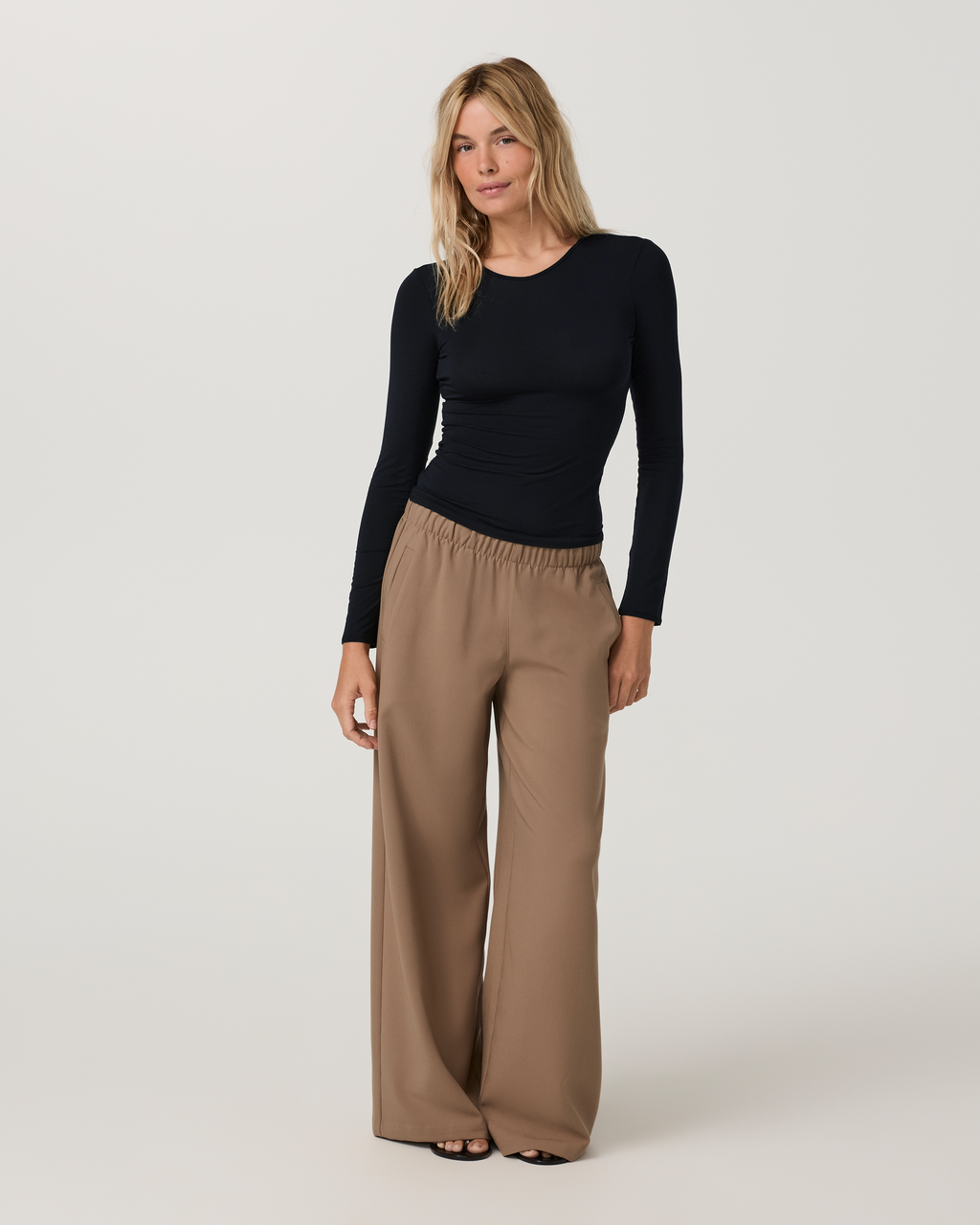Long Sleeve Modal Top | Bone