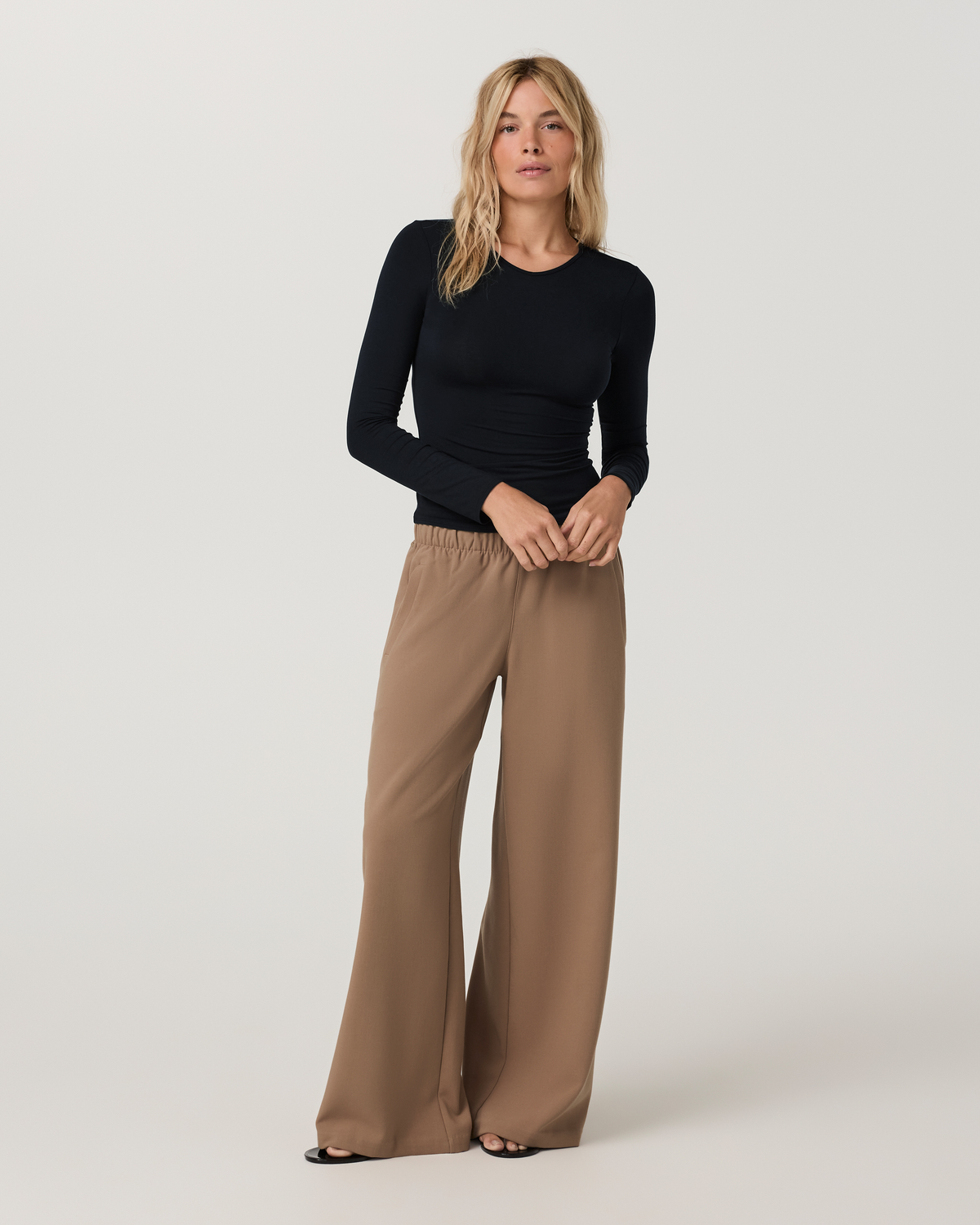 Long Sleeve Modal Top | Bone