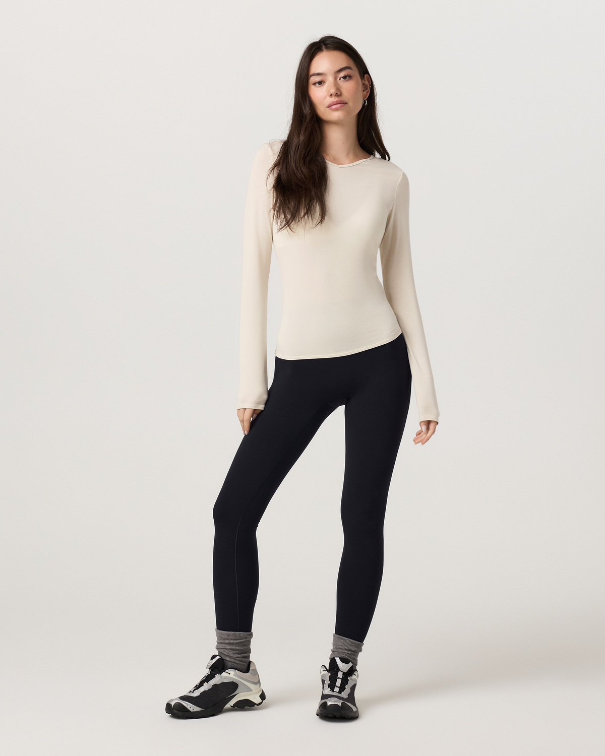 Long Sleeve Modal Top | Bone