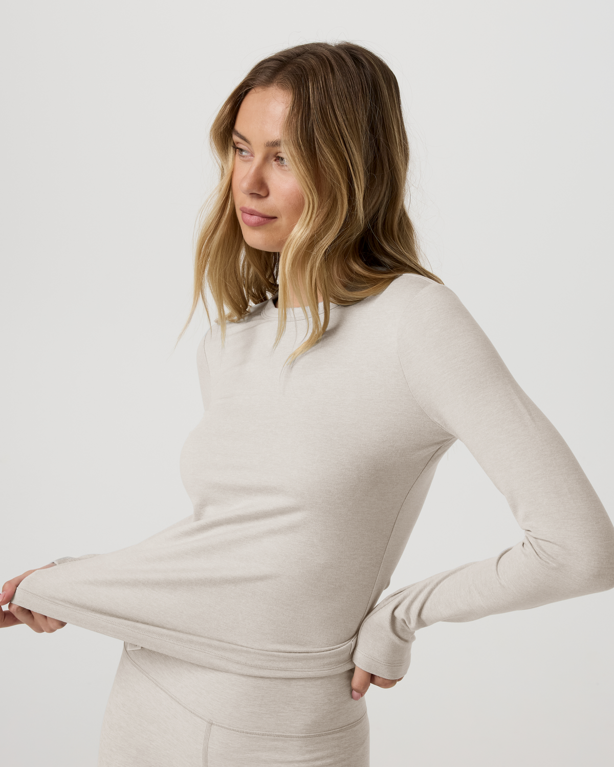 Long Sleeve Halo Essential Crew Tee | Celestial Heather