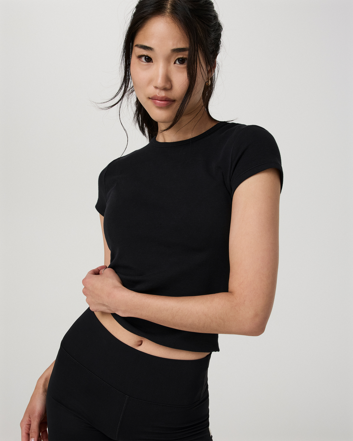 Everyday Cotton Stretch Fitted Tee | Atmosphere