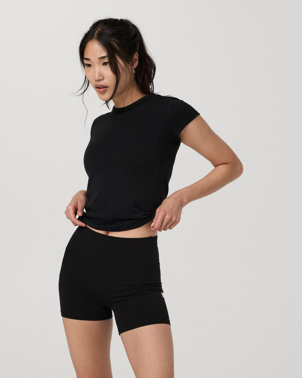 Everyday Cotton Stretch Fitted Tee | Bourbon