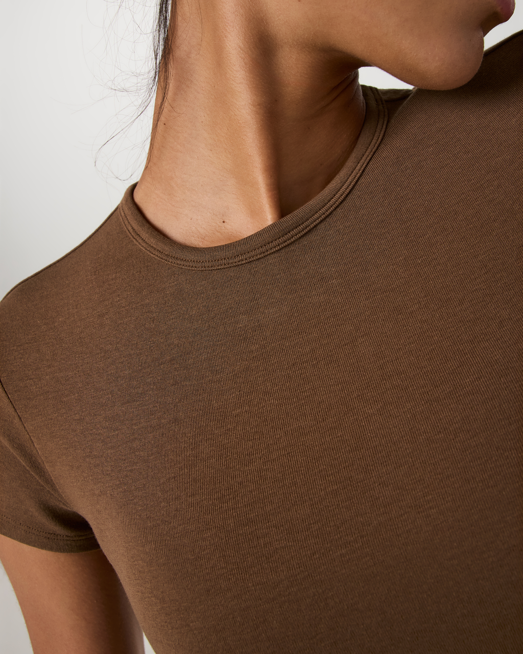 Everyday Cotton Stretch Relaxed Tee | French Roast