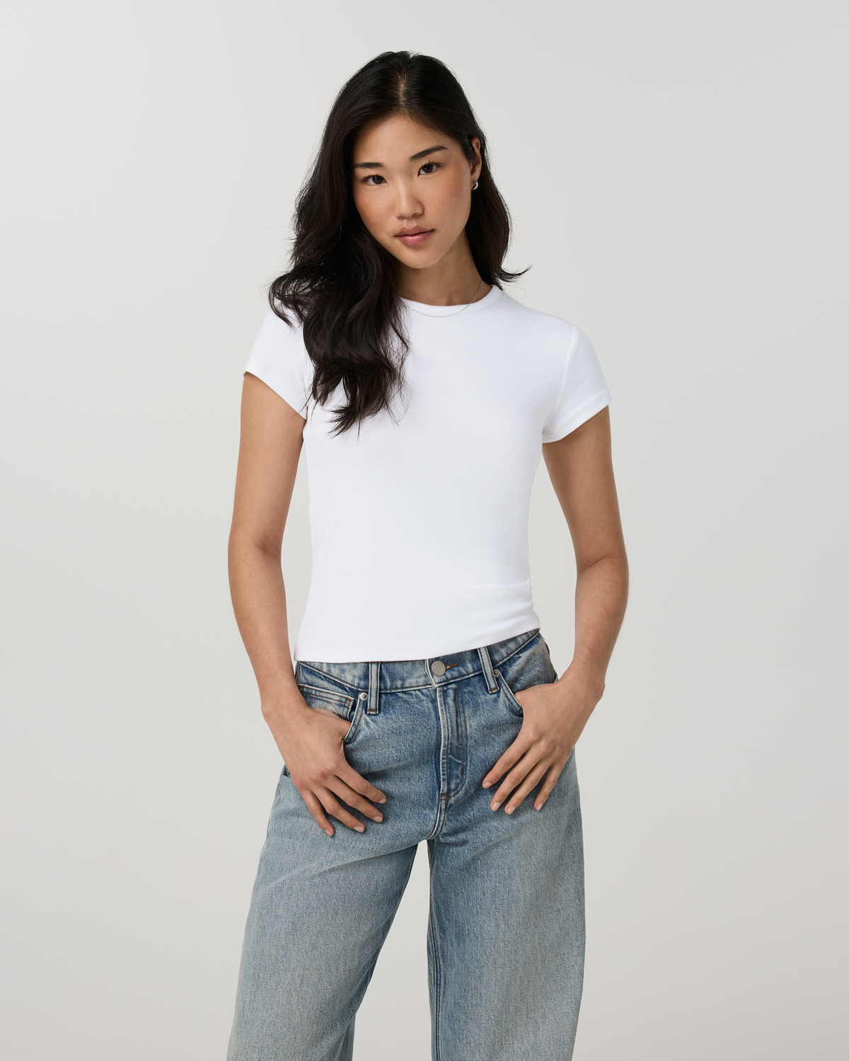 Everyday Cotton Stretch Relaxed Tee | French Roast